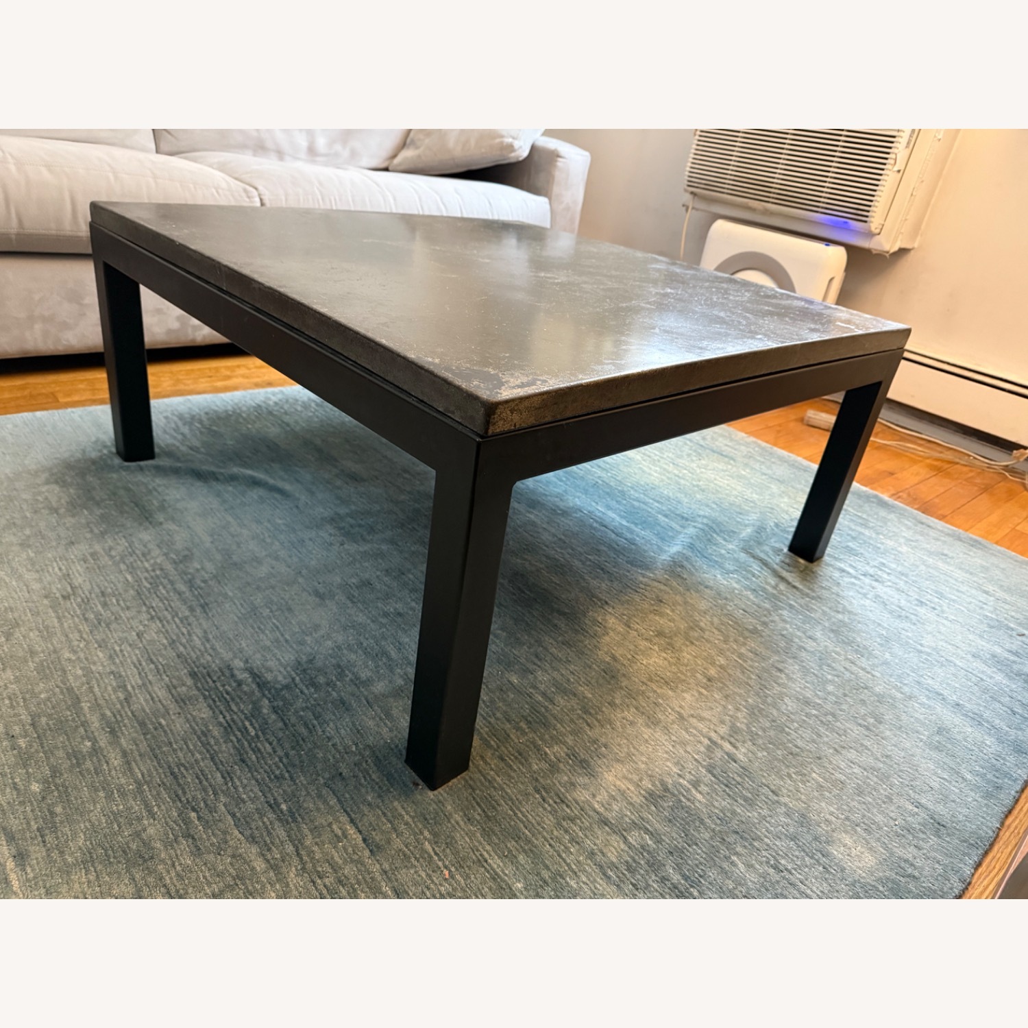 Crate & Barrel Parsons Concrete Top Coffee Table - image-2