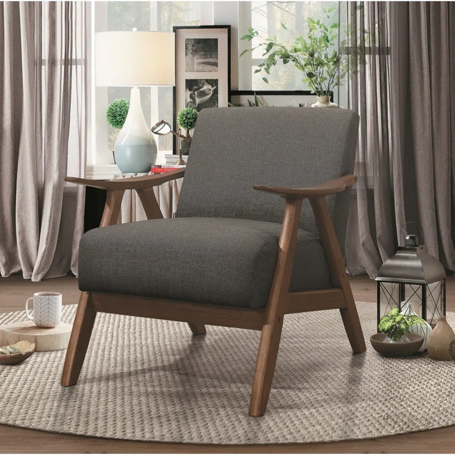 Wayfair Hofstetter Mid-Century Upholstered Armchair - image-4