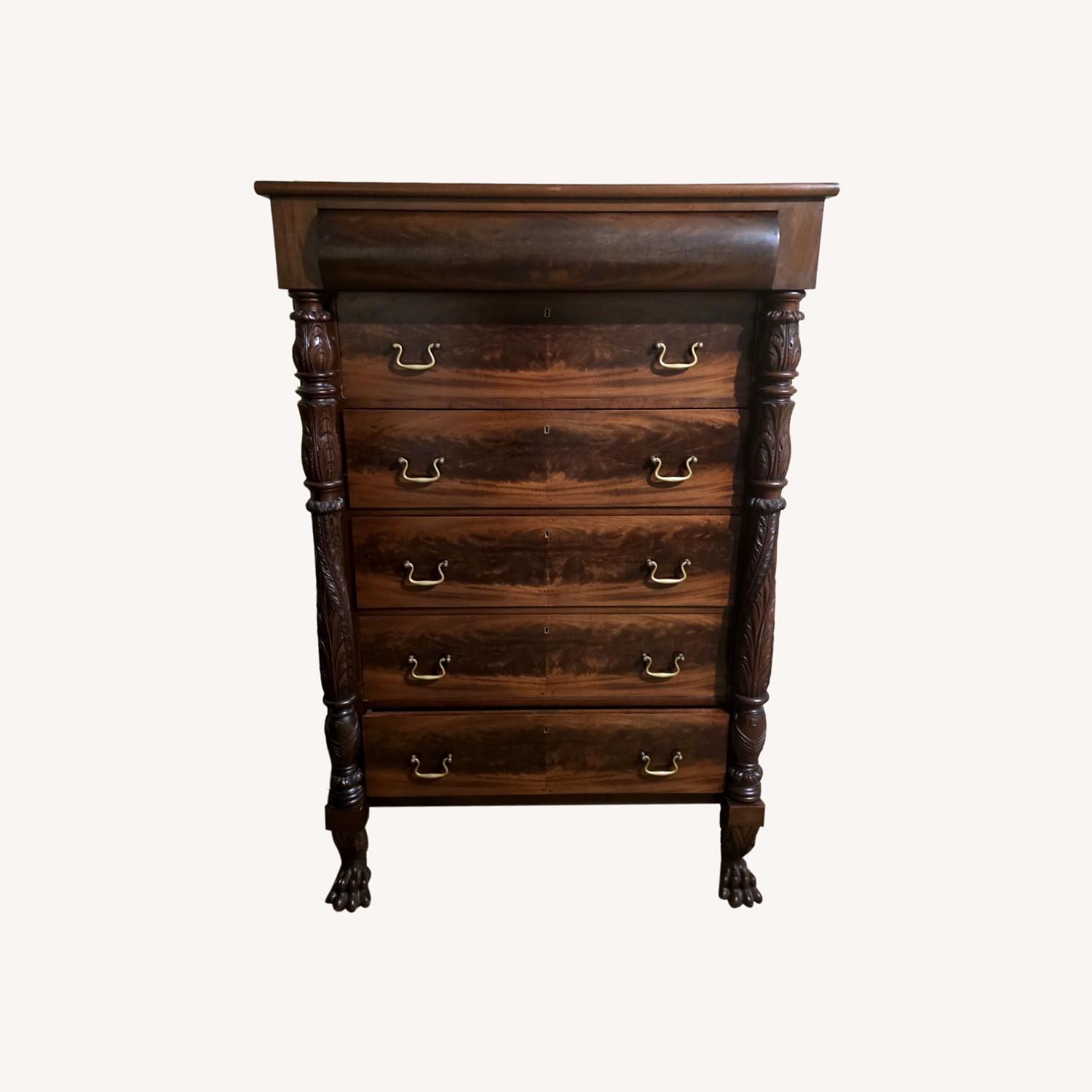 Antique Dresser Mirror Chester Drawer - image-0