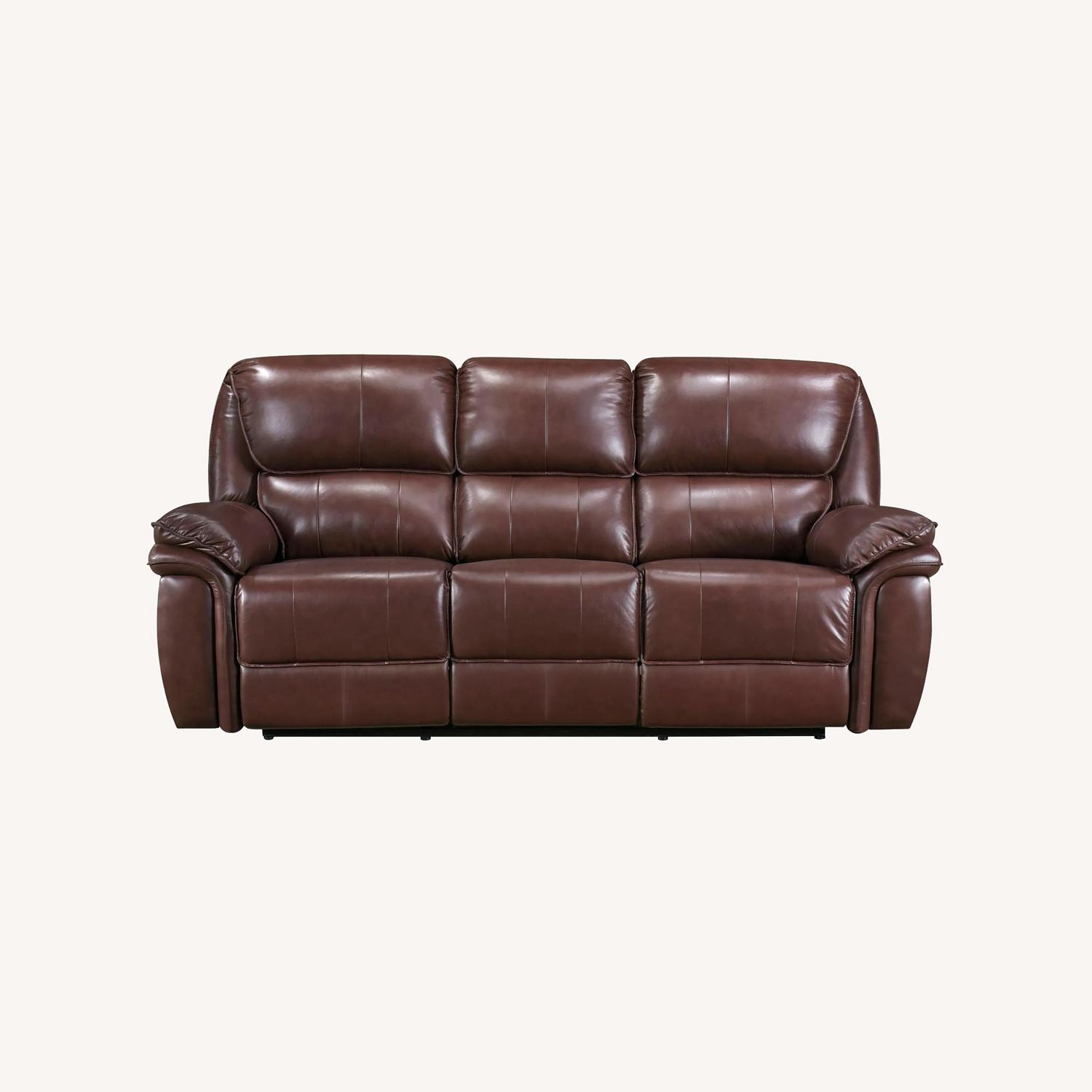 Hazen Leather Reclining Sofa - image-0