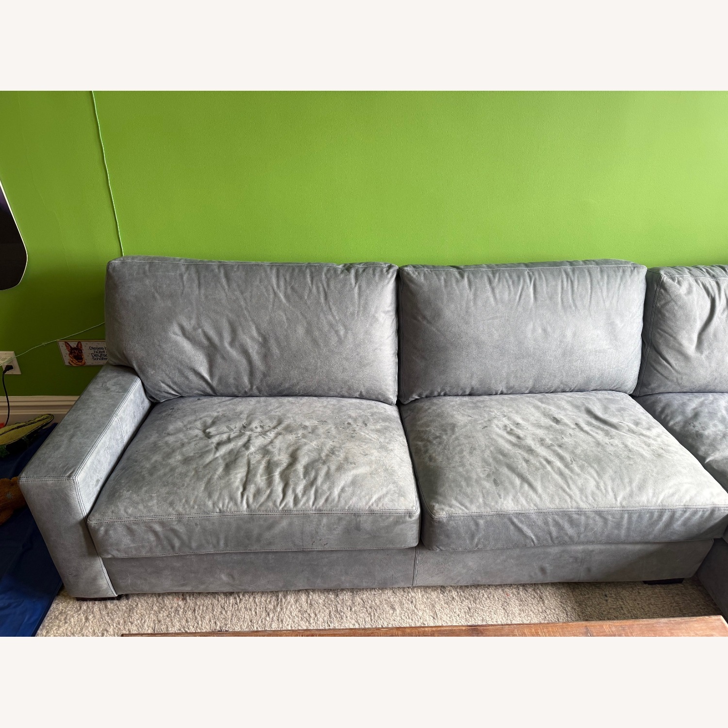 Pottery Barn Turner Leather Sofa Chaise - image-2