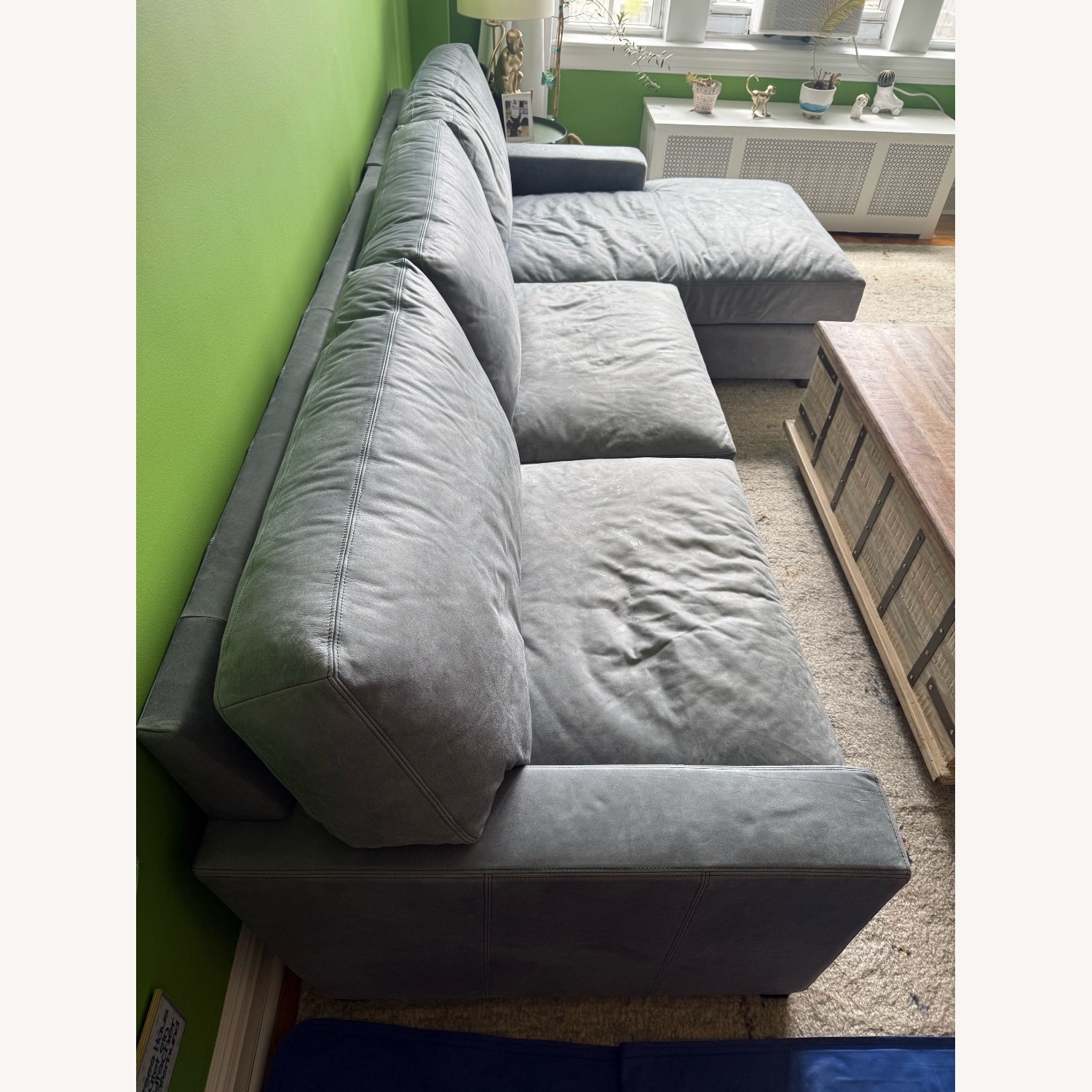 Pottery Barn Turner Leather Sofa Chaise - image-6