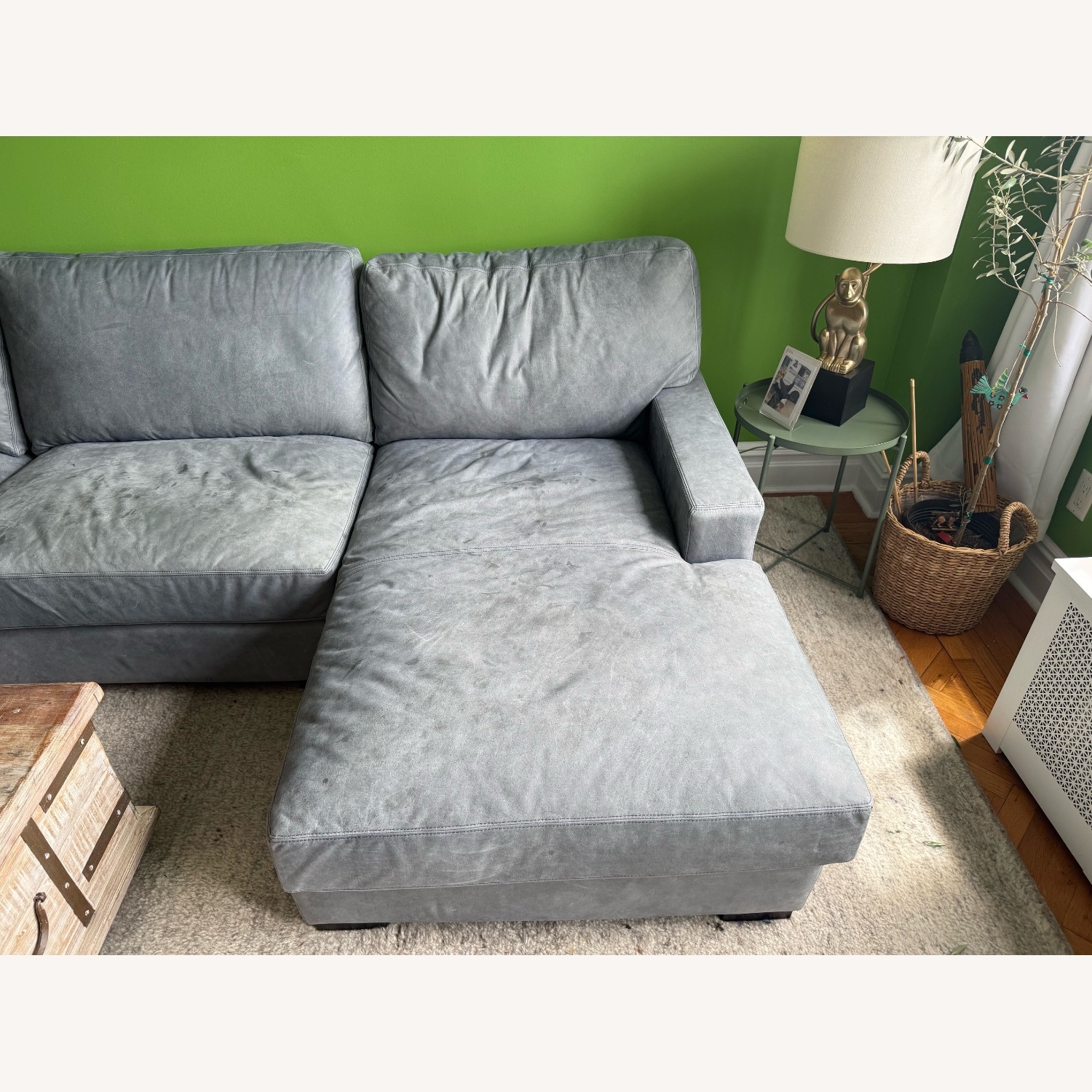 Pottery Barn Turner Leather Sofa Chaise - image-7