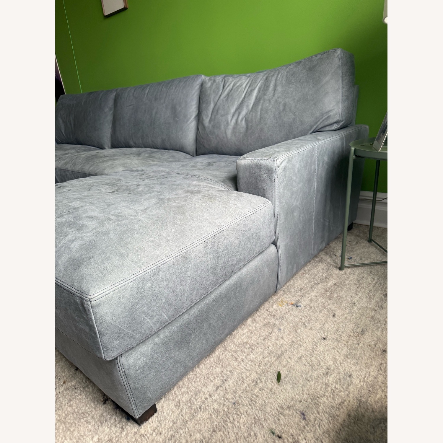 Pottery Barn Turner Leather Sofa Chaise - image-4