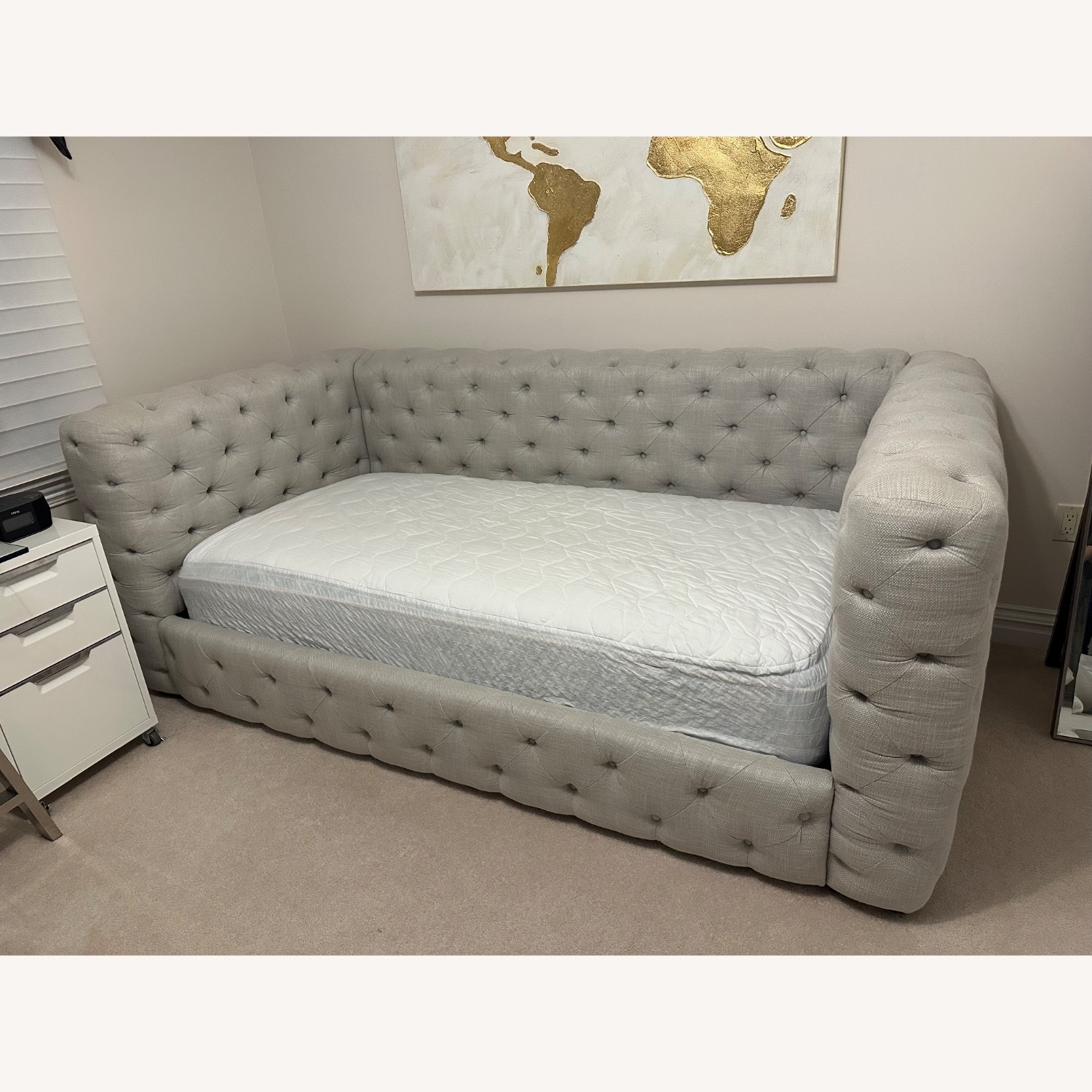  Restoration Hardware Teen Tufted Twin Daybed - image-1
