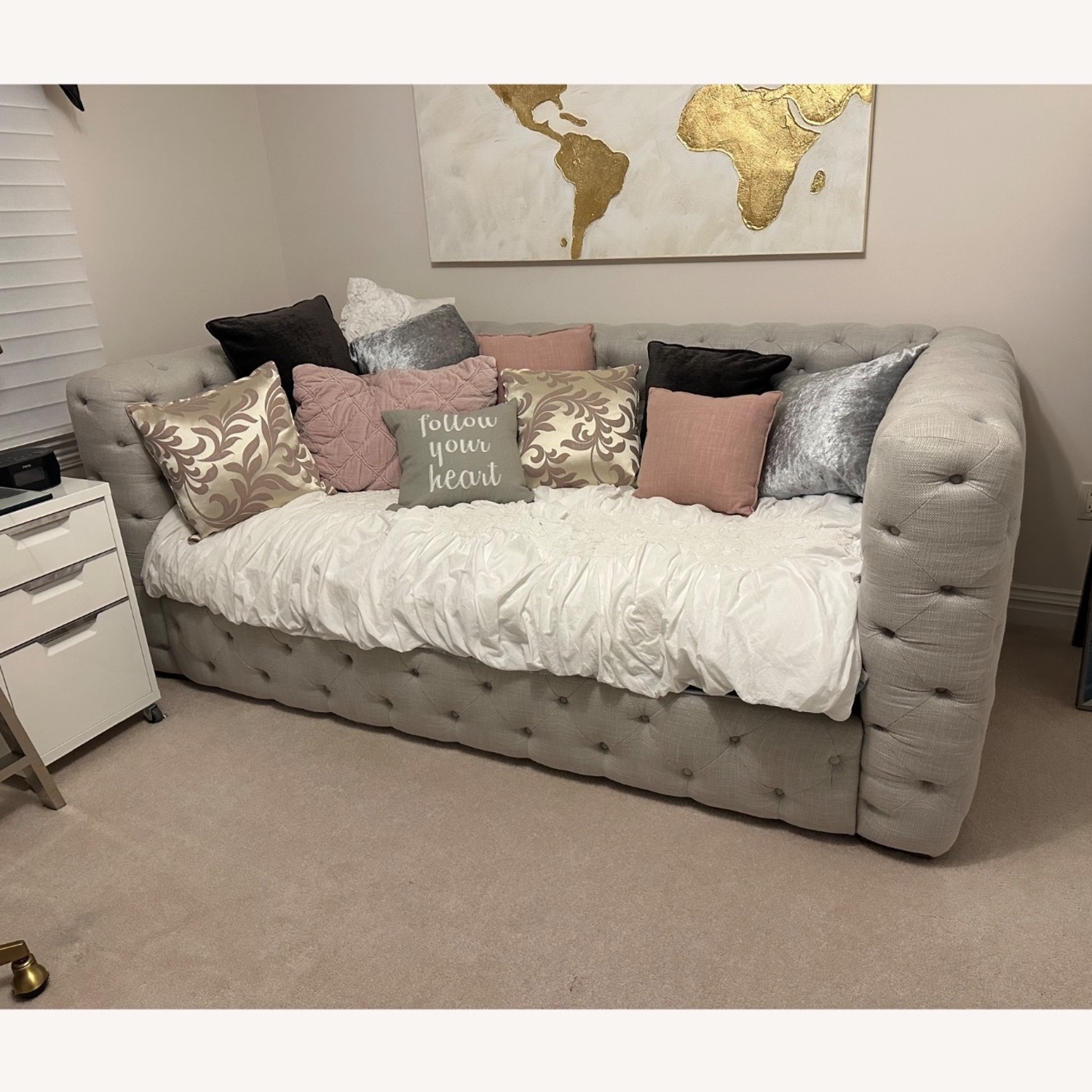  Restoration Hardware Teen Tufted Twin Daybed - image-5