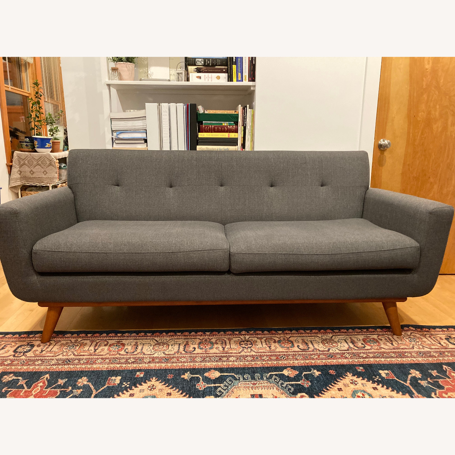 Home Depot Mid Century Modern Dark Gray Sofa - image-1
