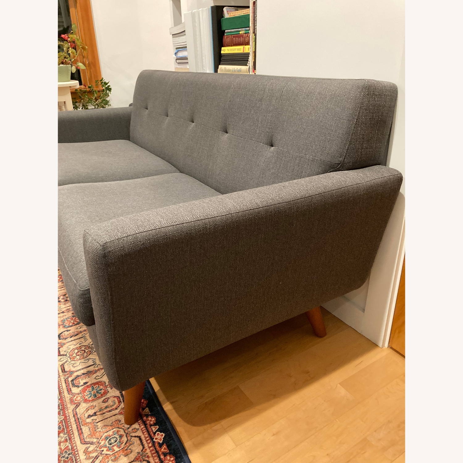 Home Depot Mid Century Modern Dark Gray Sofa - image-3