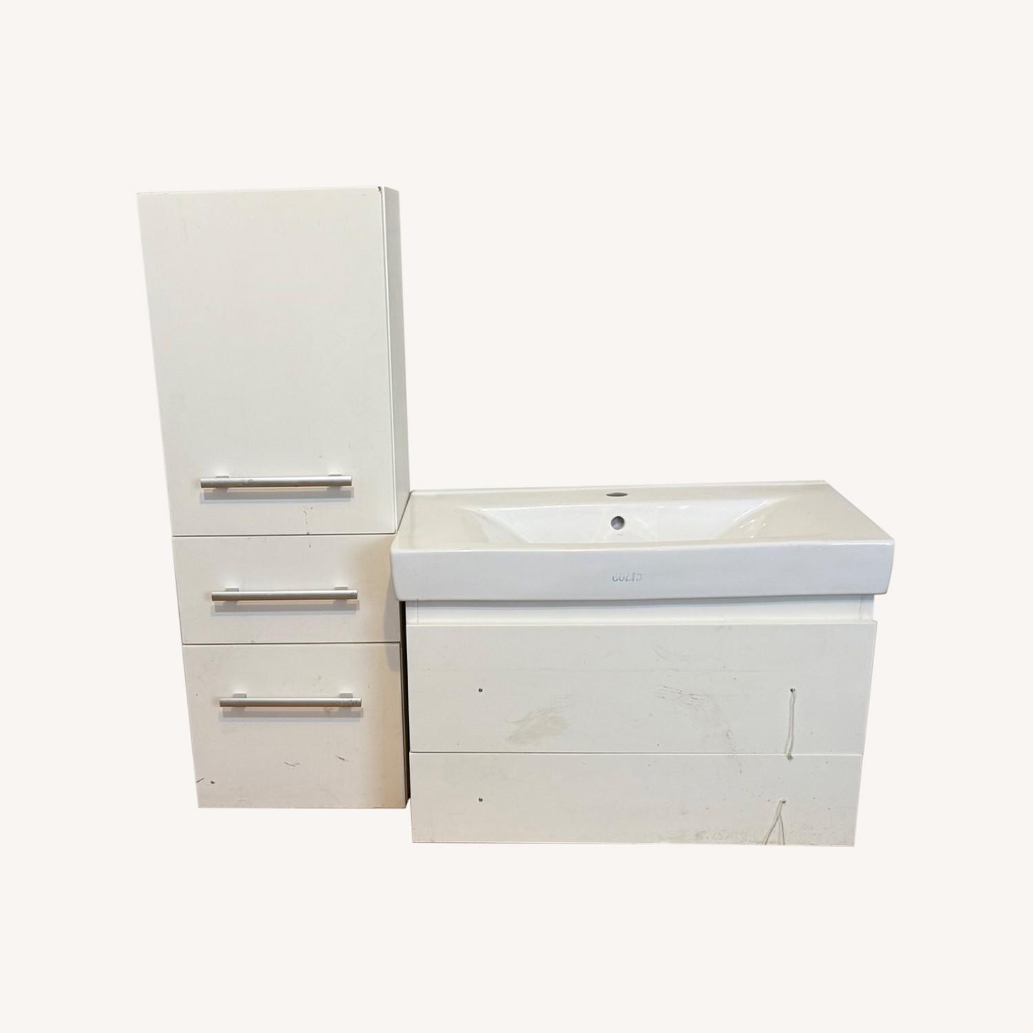 Wayfair Wink 30” Bathroom Sink and Side Cabinet - image-0