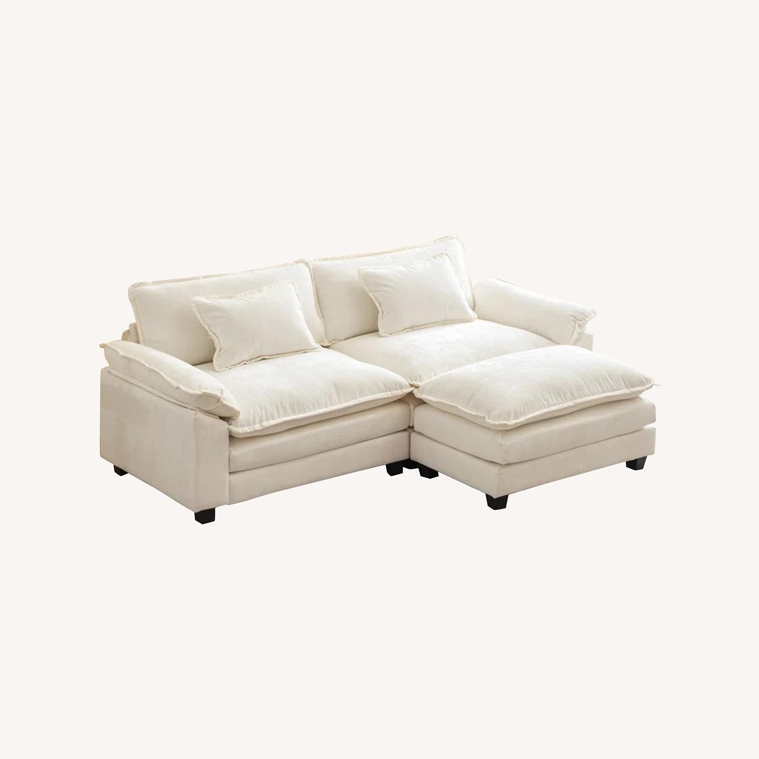 Wayfair Cloud Couch Sectional Loveseat Sofa with Ottoman - image-0