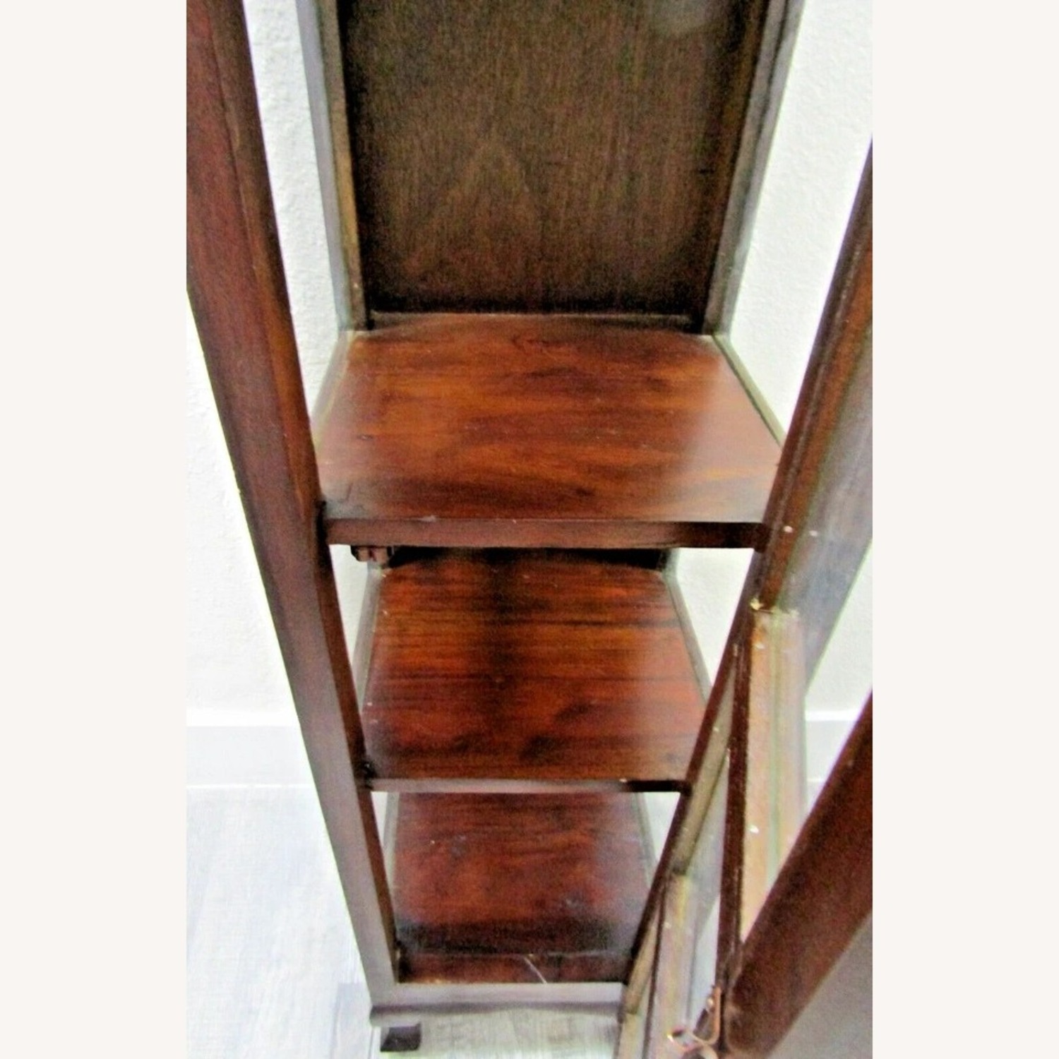 Antique French Vitrine Cabinet Green Panel - image-6