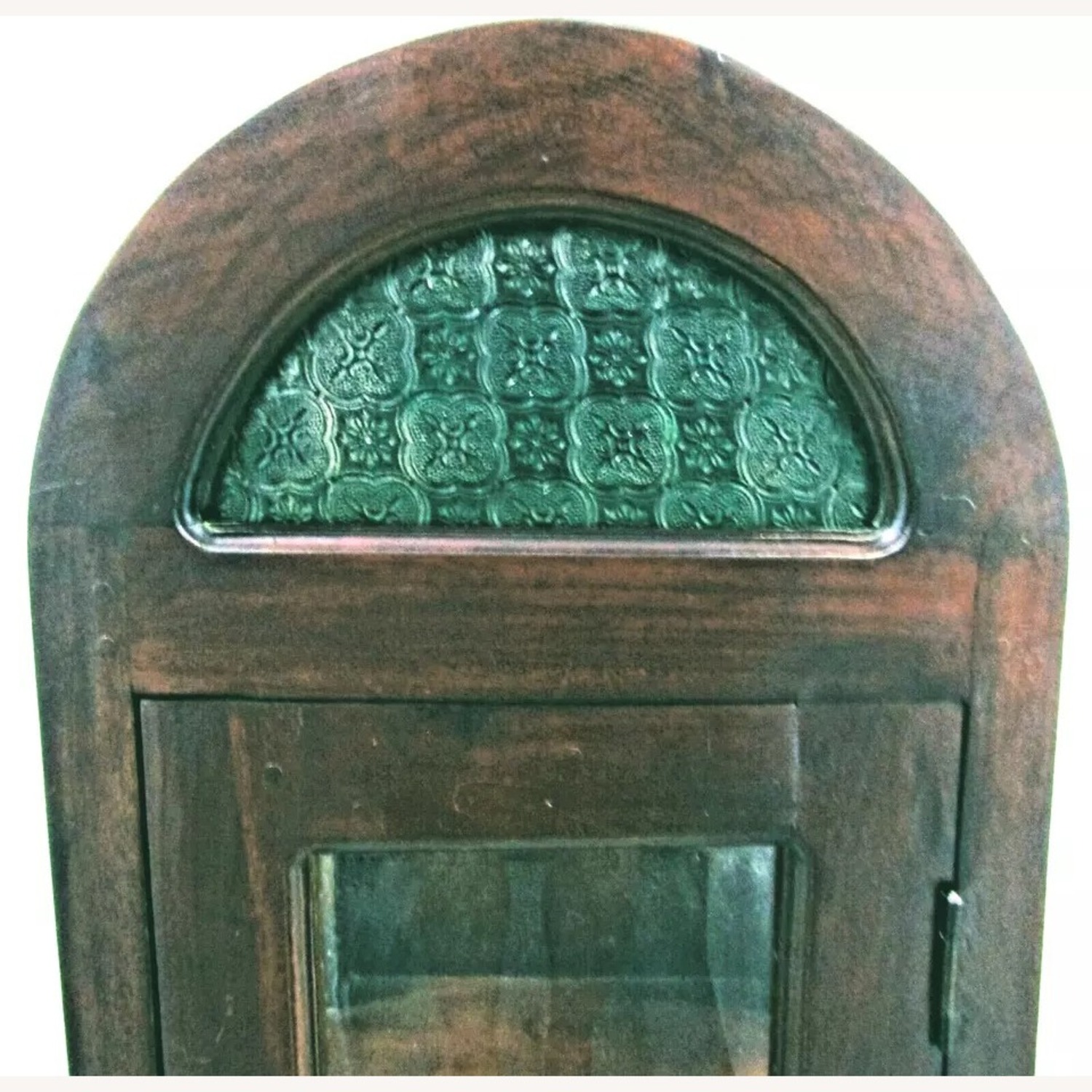 Antique French Vitrine Cabinet Green Panel - image-13