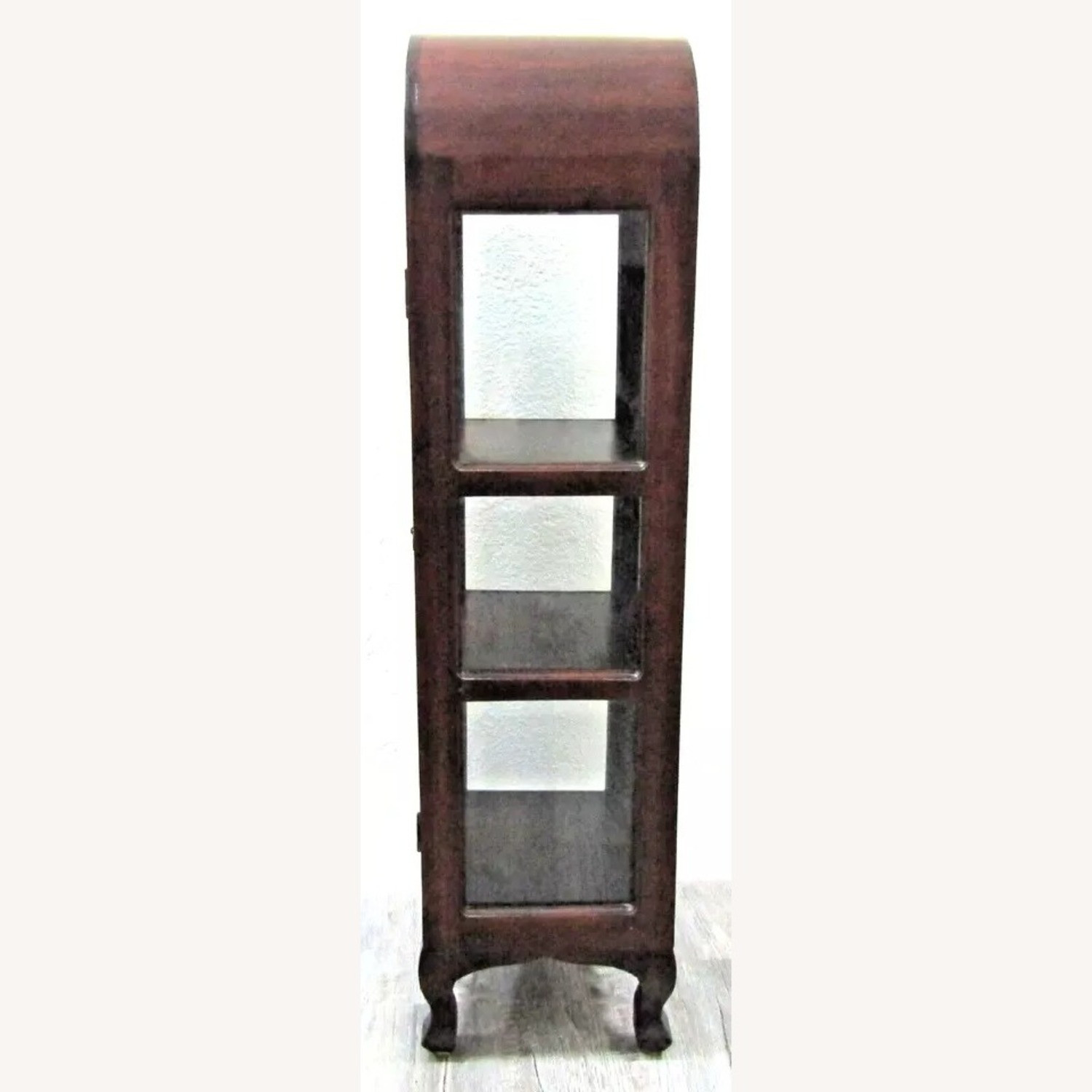 Antique French Vitrine Cabinet Green Panel - image-11