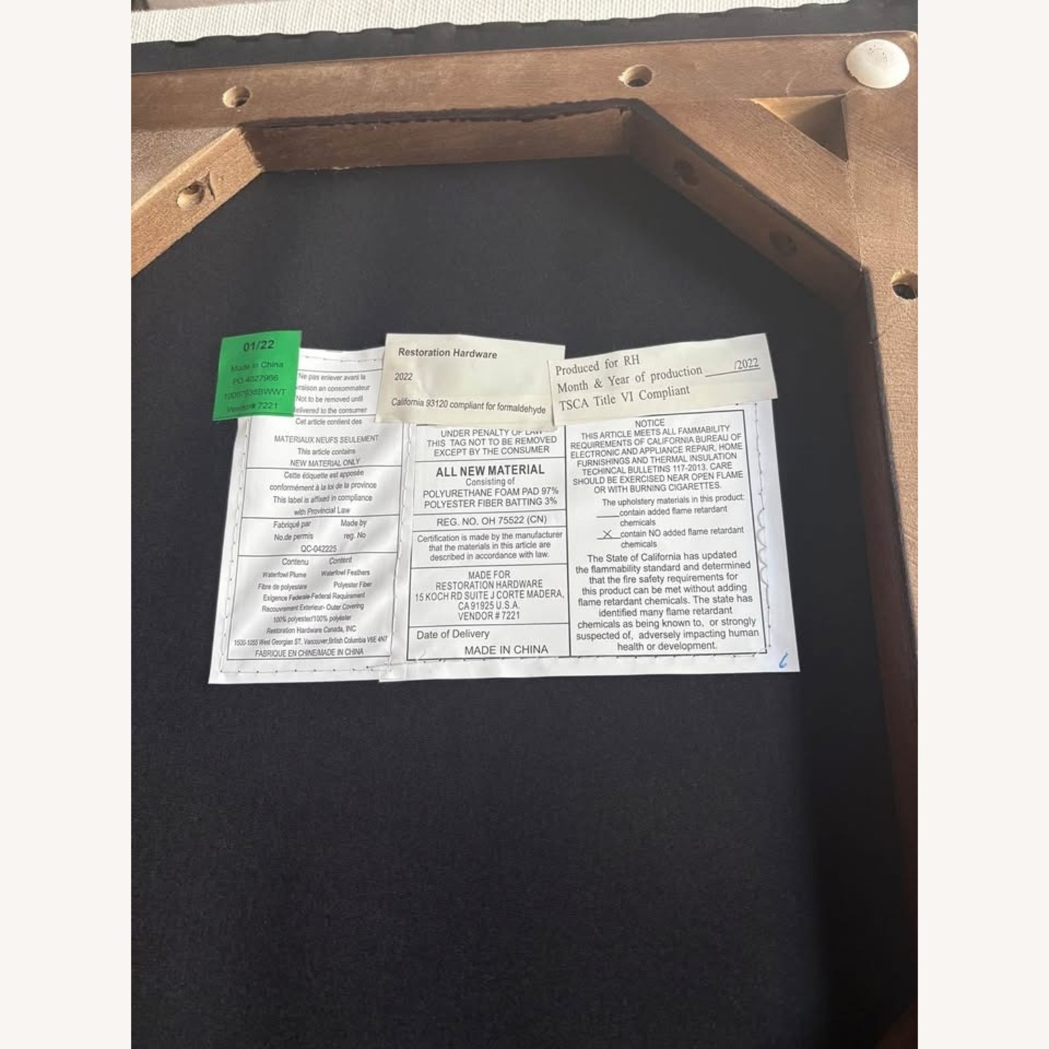 Restoration Hardware Ellison High-Back Fabric Dining Chairs, 6 Set  - image-5