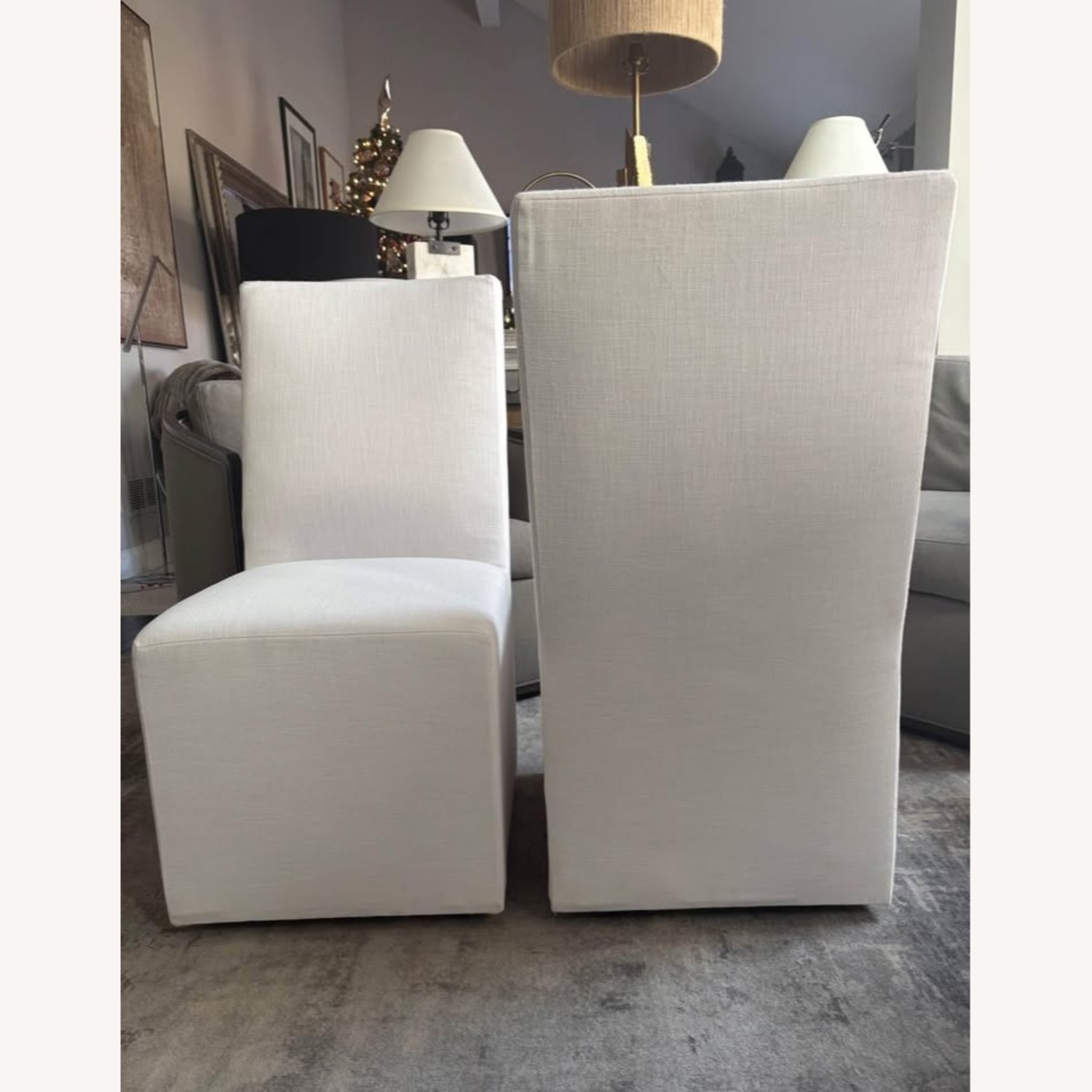 Restoration Hardware Ellison High-Back Fabric Dining Chairs, 6 Set  - image-11