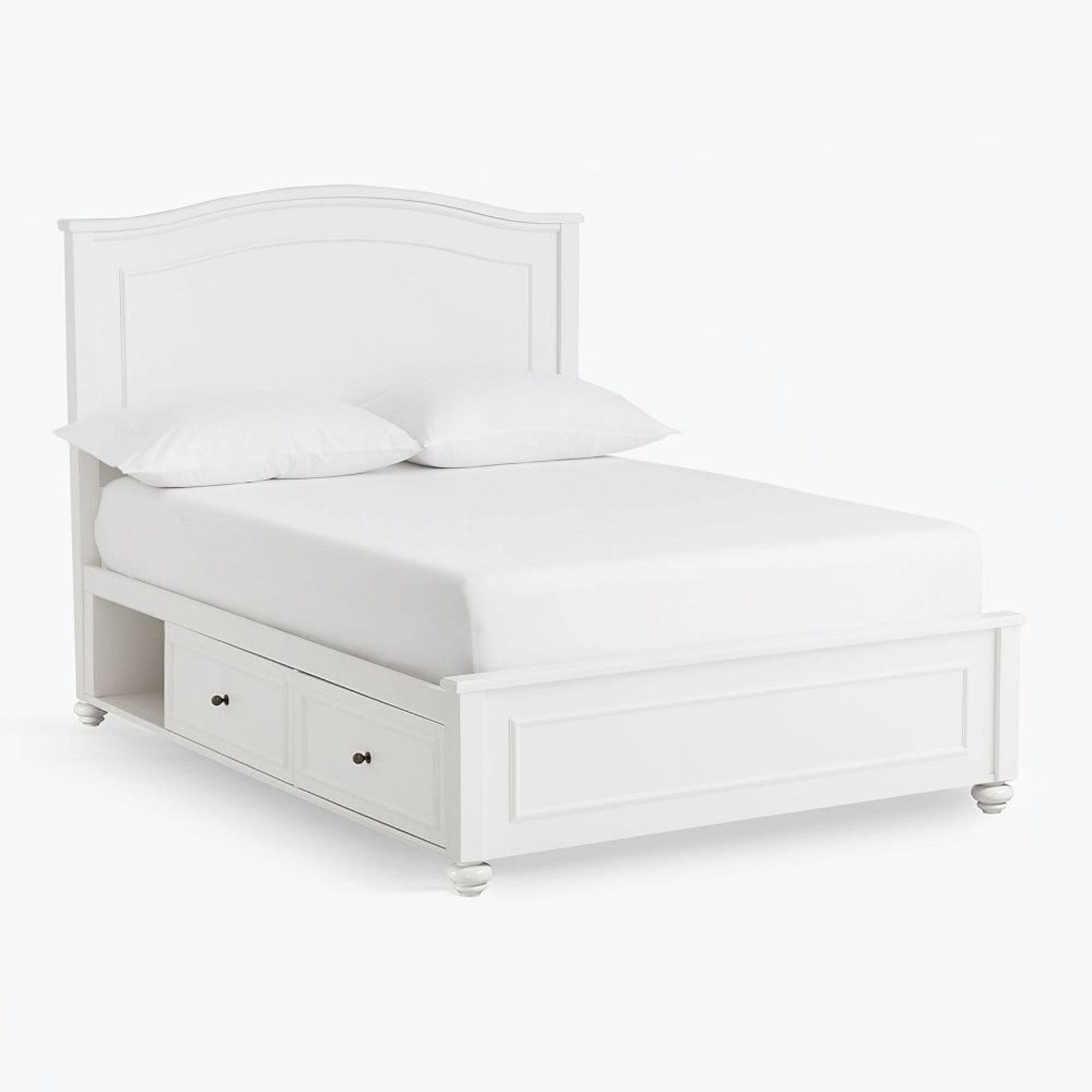 White Pottery Barn Chelsea Full Bed W Storage - image-5