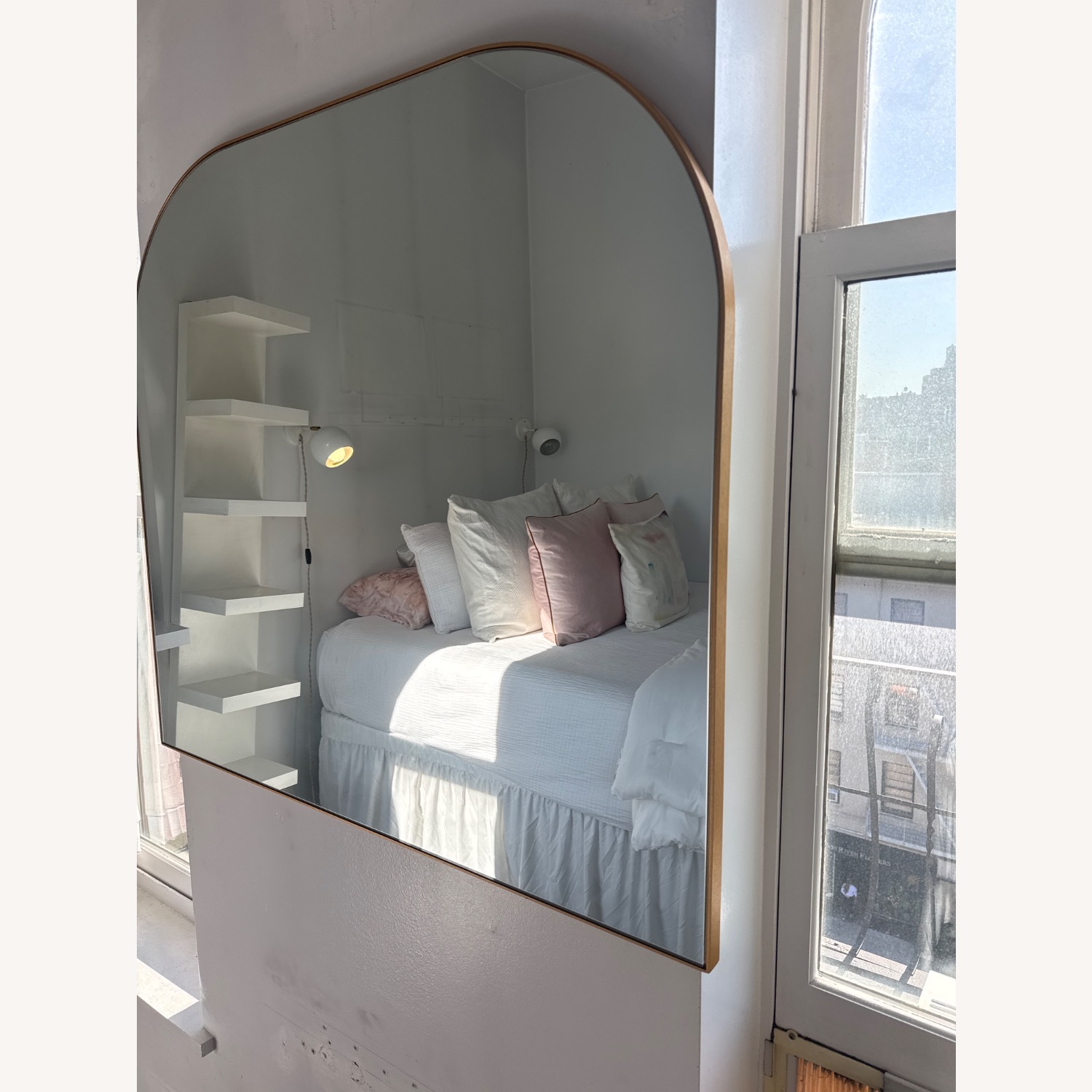 CB2 Infinity Brass Mantel Wall Mirror - image-2