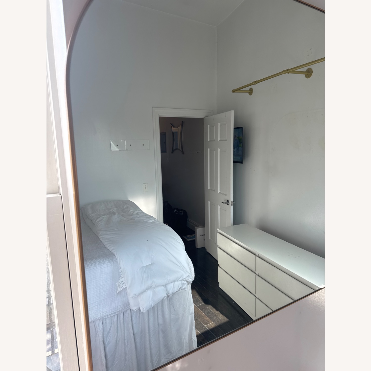 CB2 Infinity Brass Mantel Wall Mirror - image-3