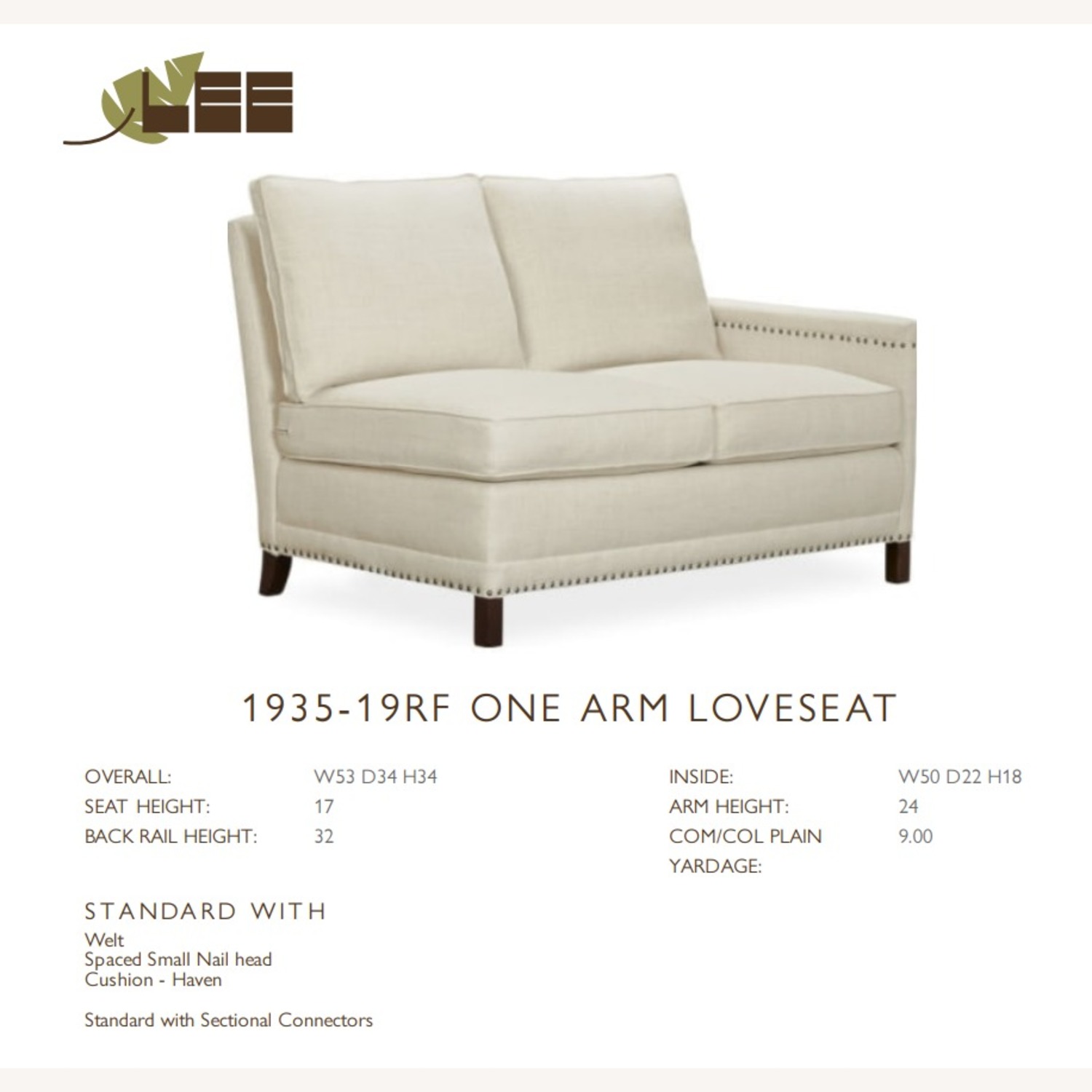 Lee Industries Petite Sectional Sofa - image-4