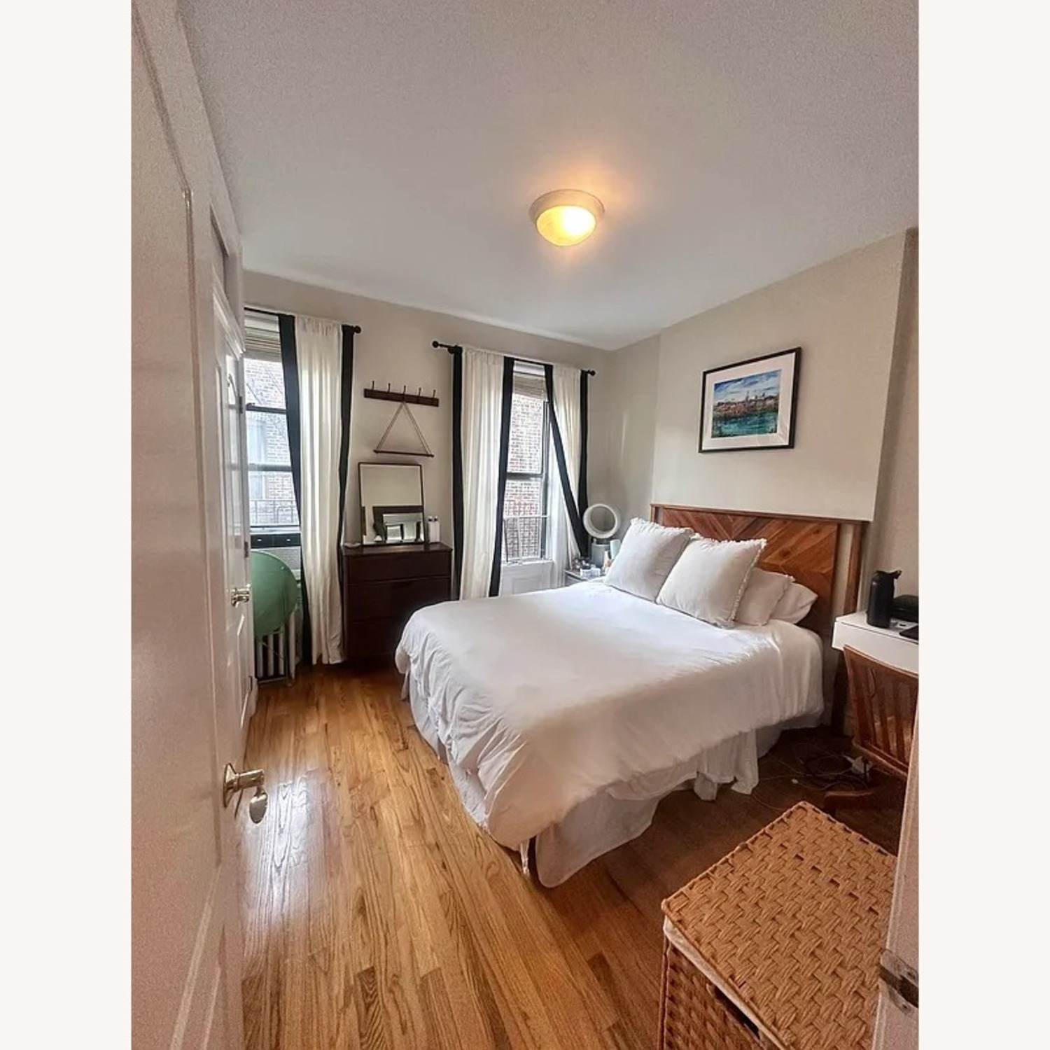 Vivian Solid Wood Rustic Headboard - image-1