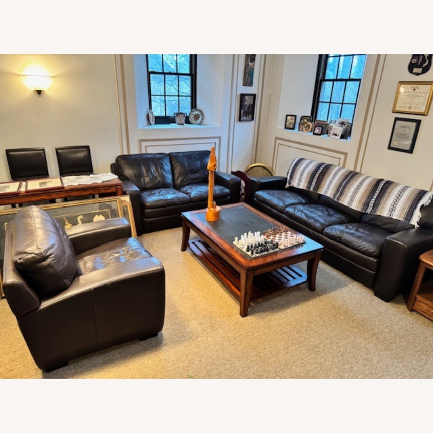 Pottery Barn Leather Sofa - image-2