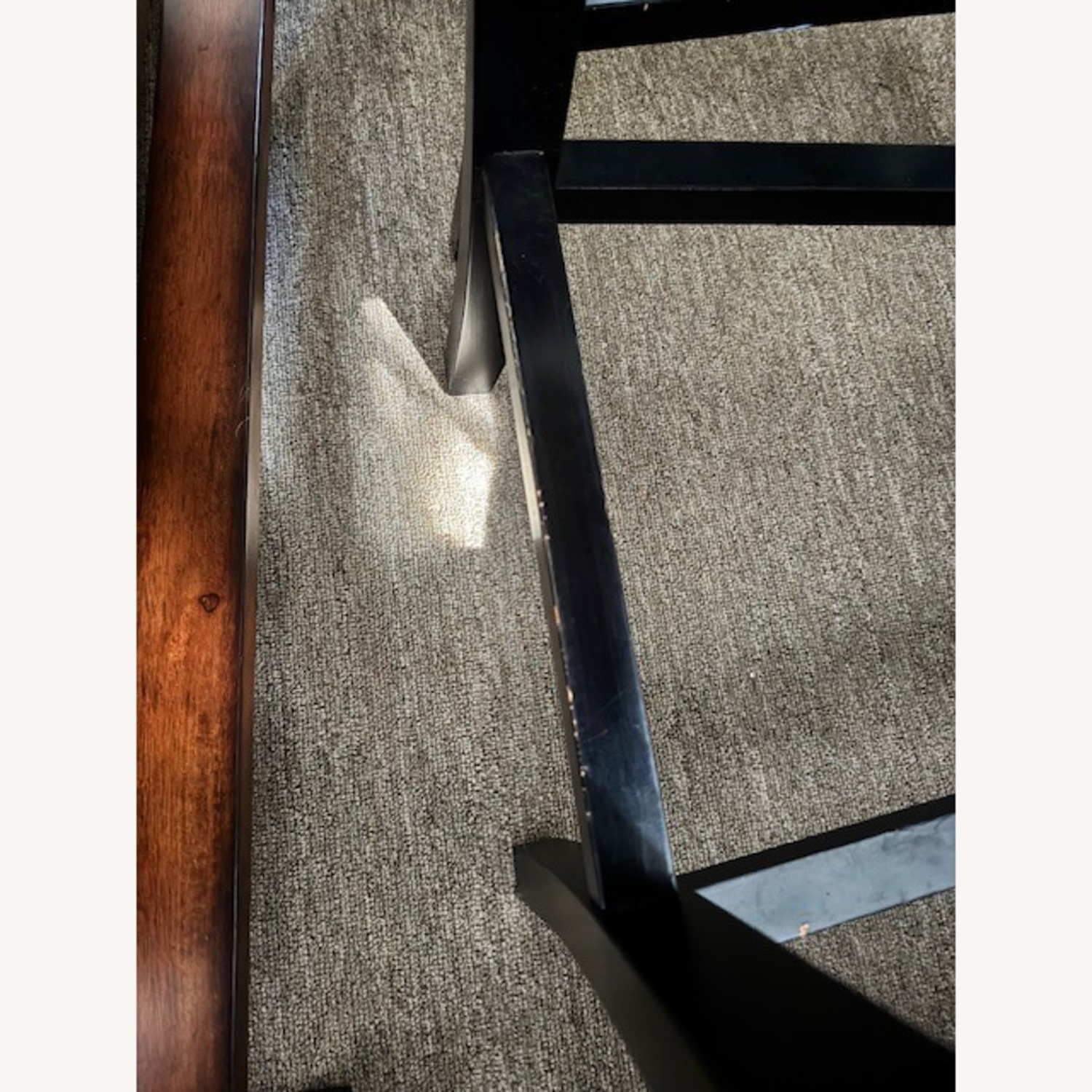 Pottery Barn 2 Dark Brown Leather Barstools - image-2