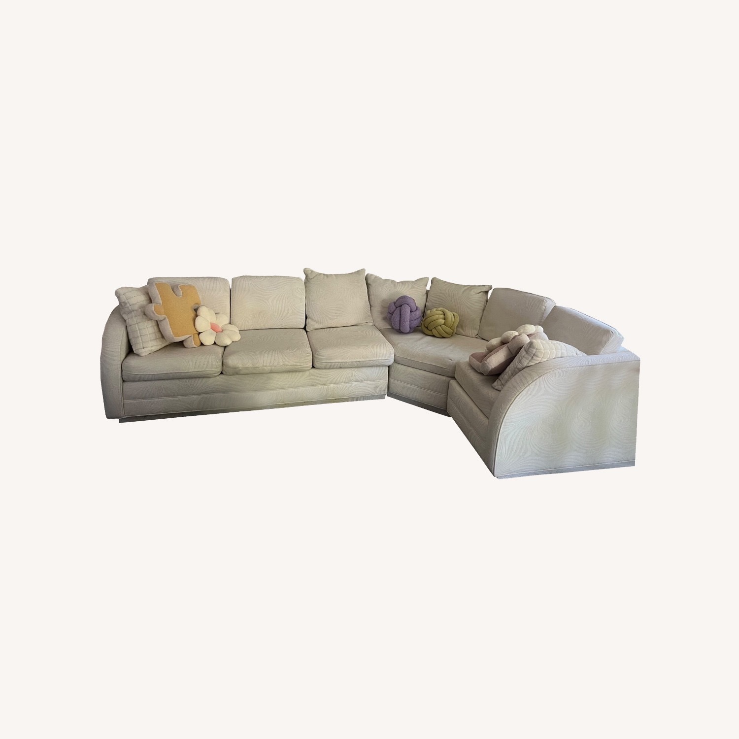 White 3 piece Sectional Sofa - image-0