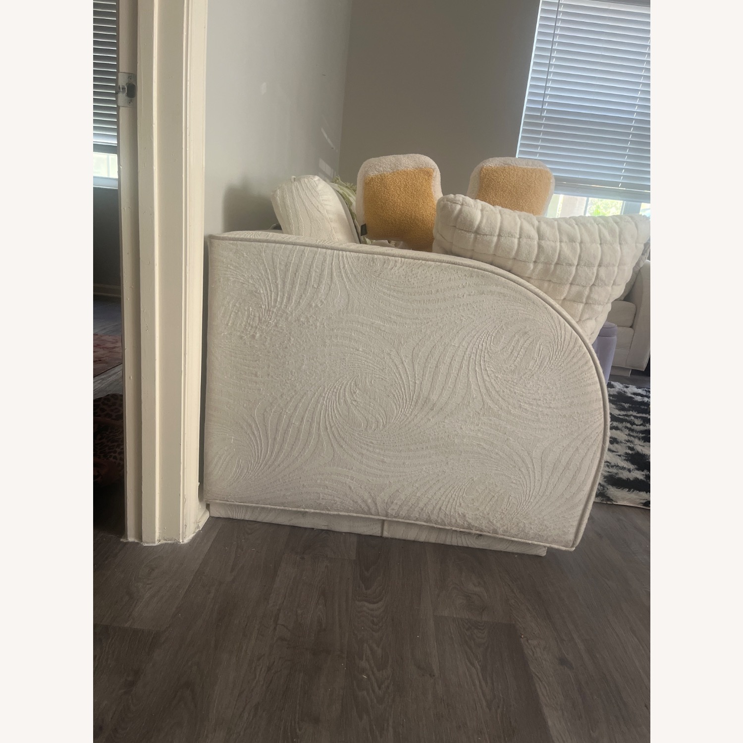 White 3 piece Sectional Sofa - image-3