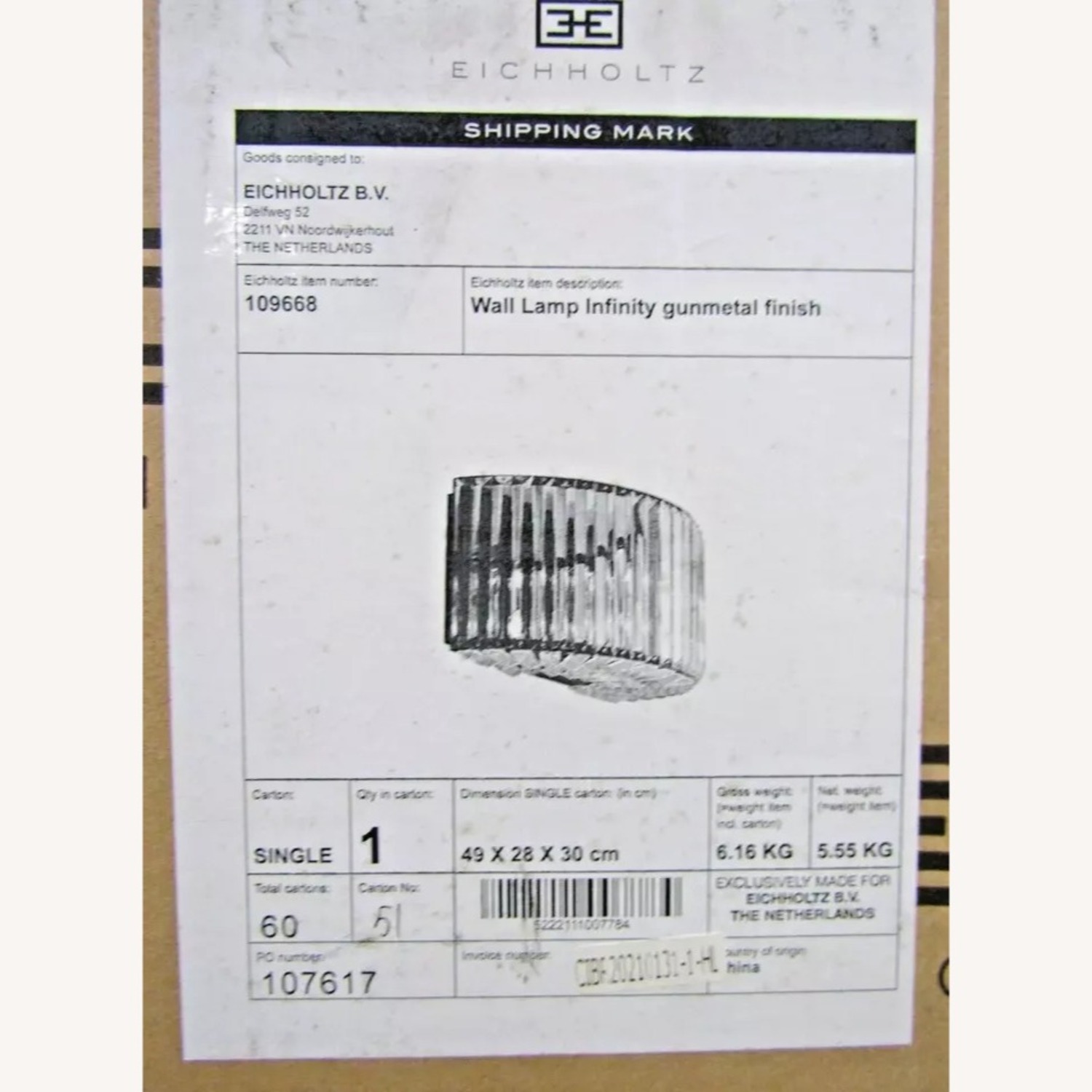 Eichholtz Infinity Crystal Glass Rods Wall Lamp - image-14