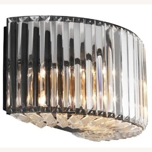Used Eichholtz Infinity Crystal Glass Rods Wall Lamp for sale on AptDeco