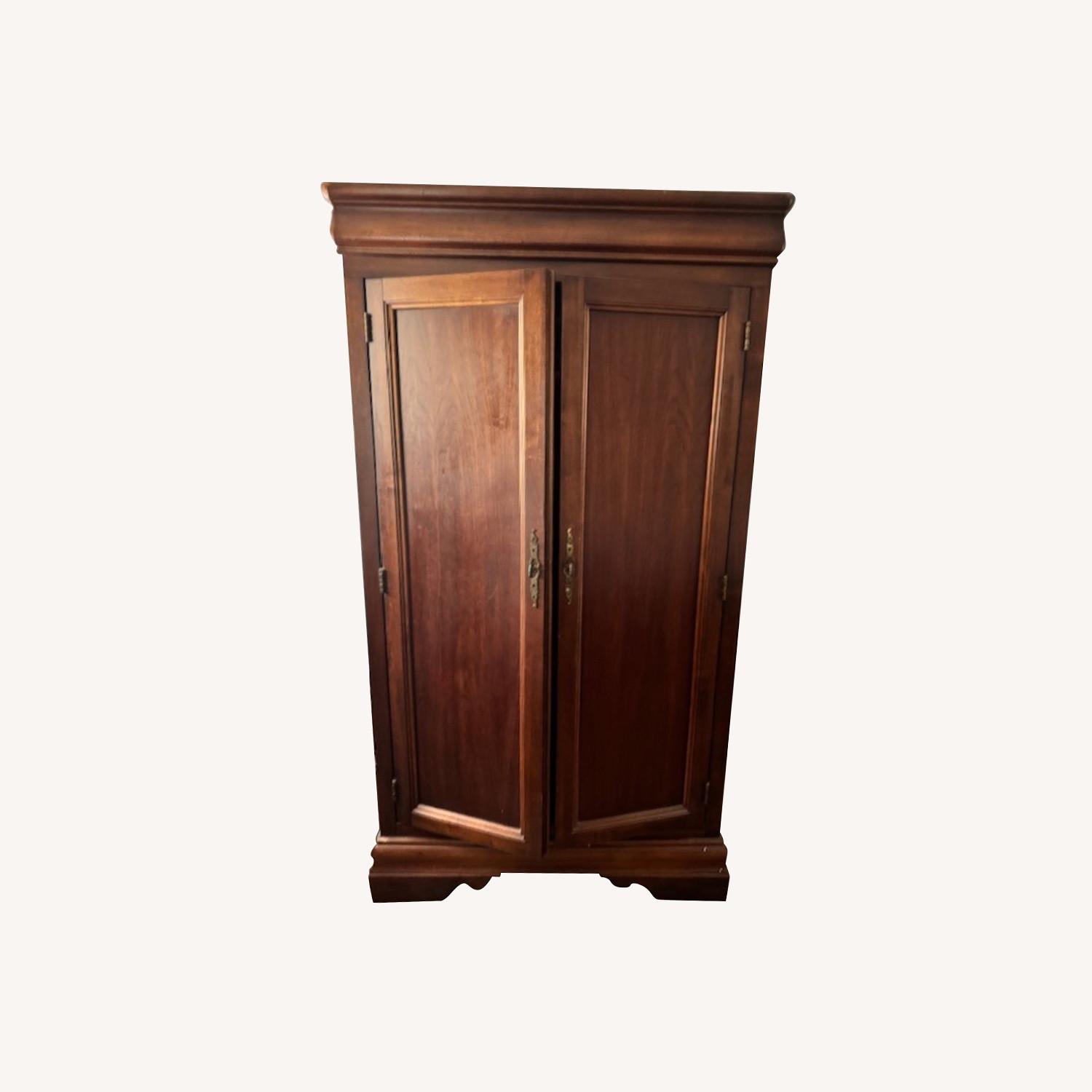 Brown Wood Entertainment Hutch - image-0