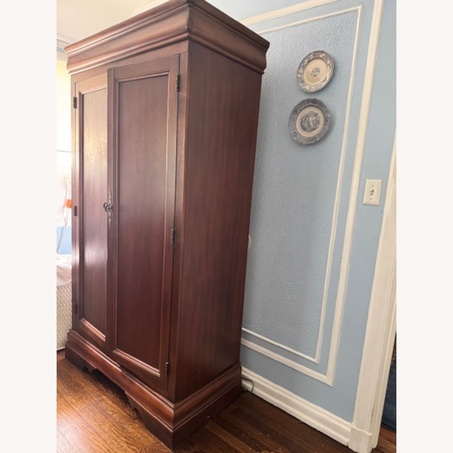 Brown Wood Entertainment Hutch - image-3