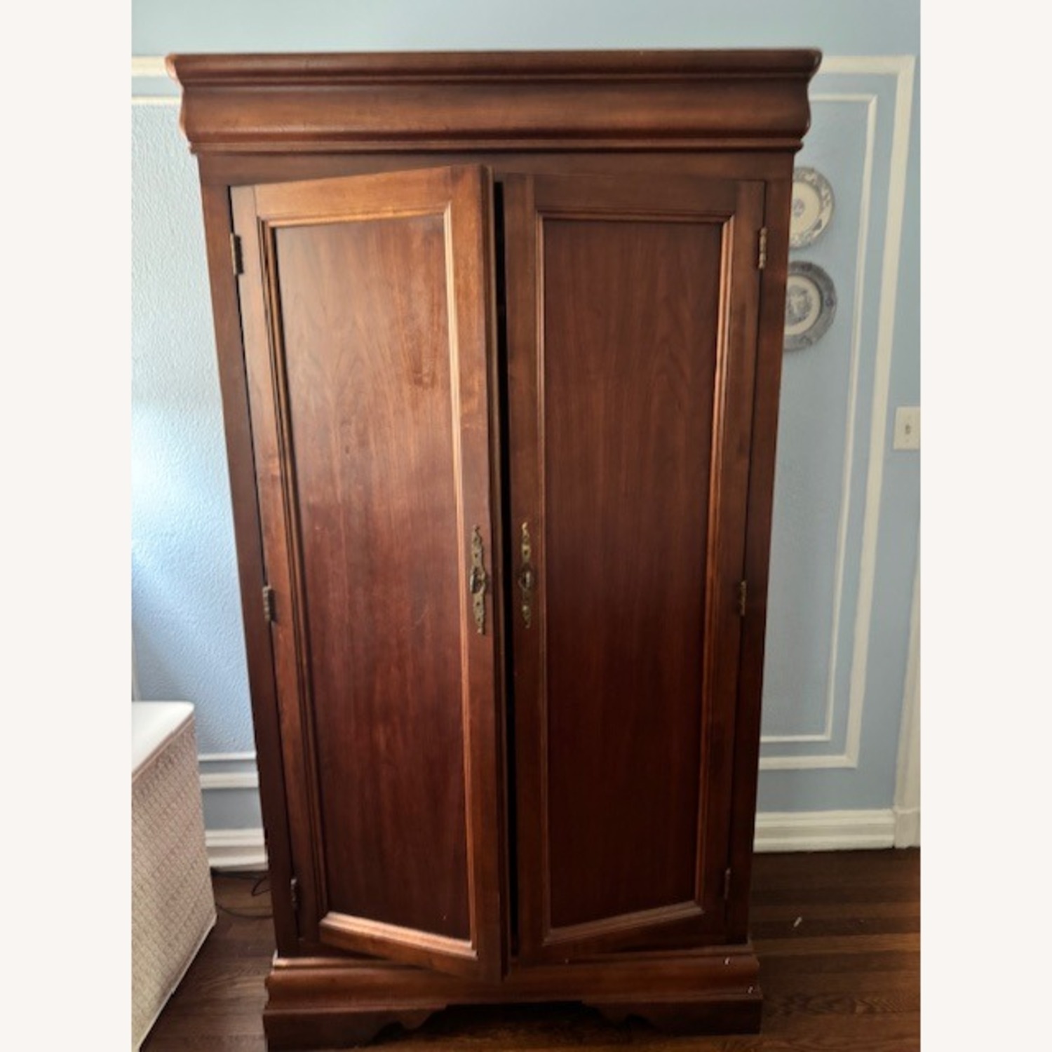 Brown Wood Entertainment Hutch - image-1