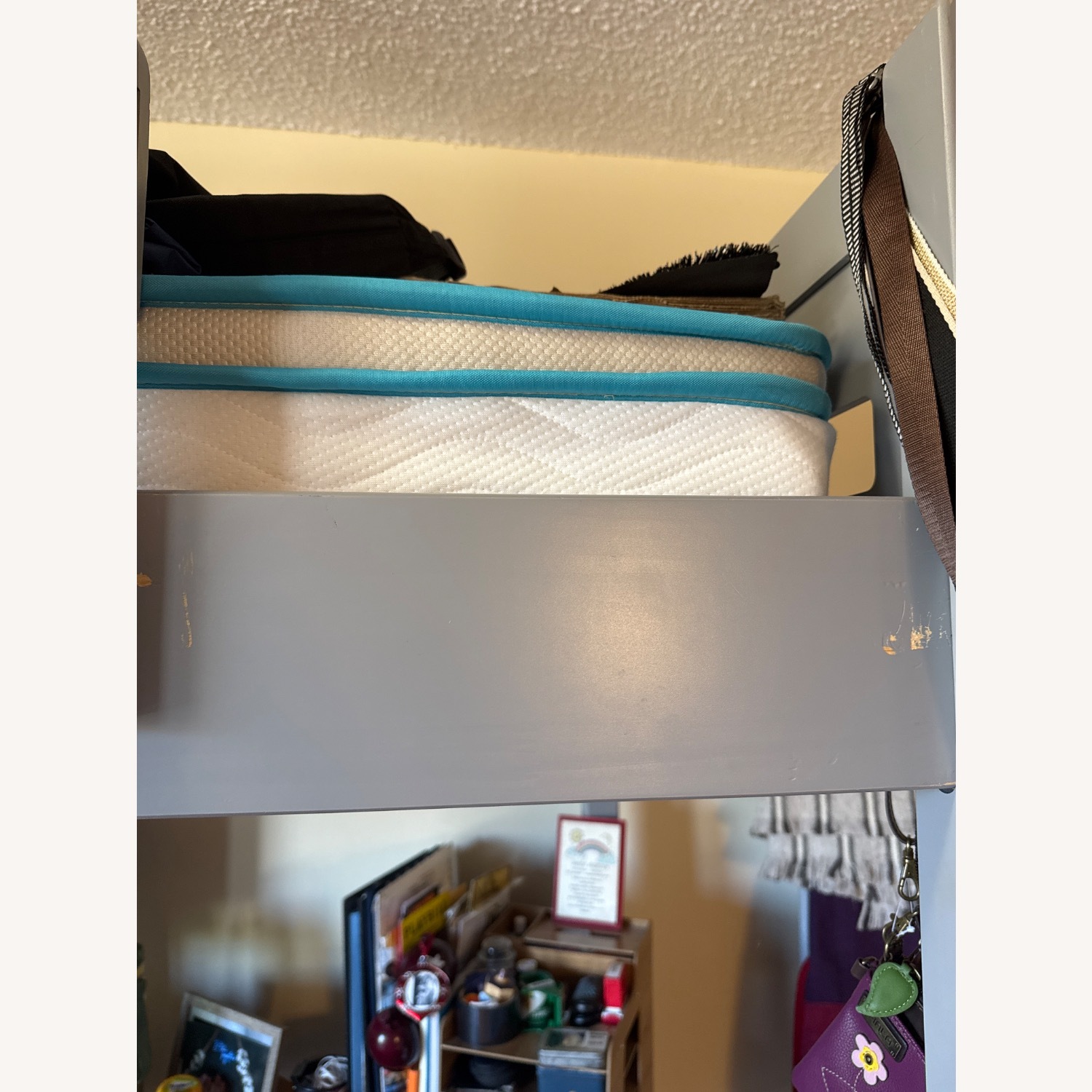 Loft Bed with Desk and Ladder, Twin, Gray - image-8