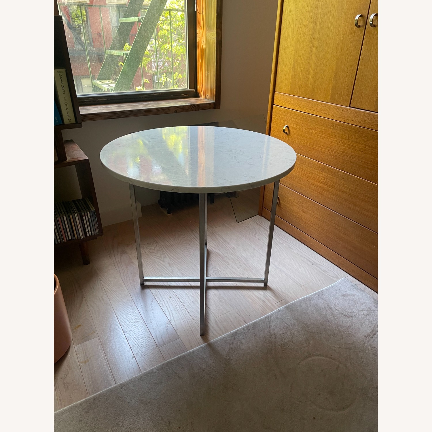 White Quartz Side Table - image-2