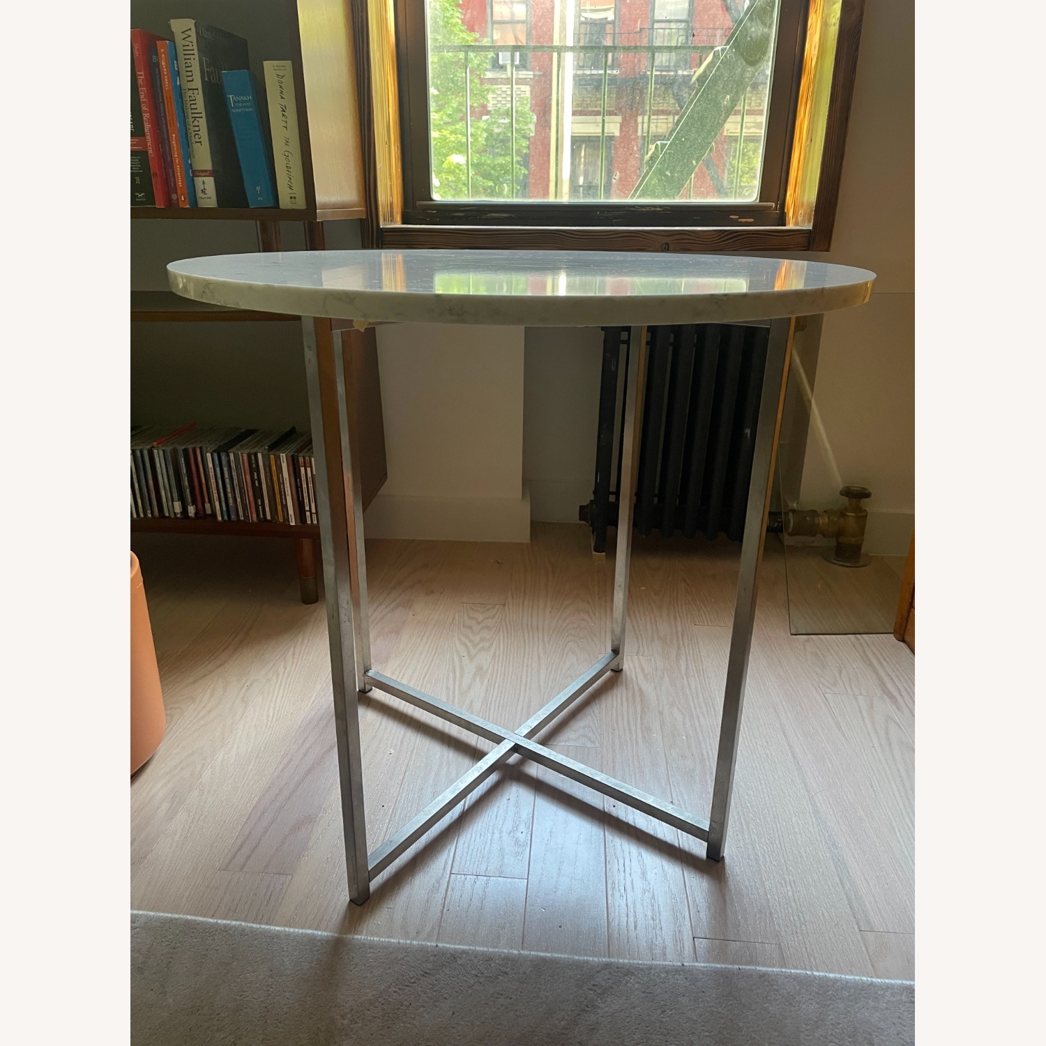 White Quartz Side Table - image-1