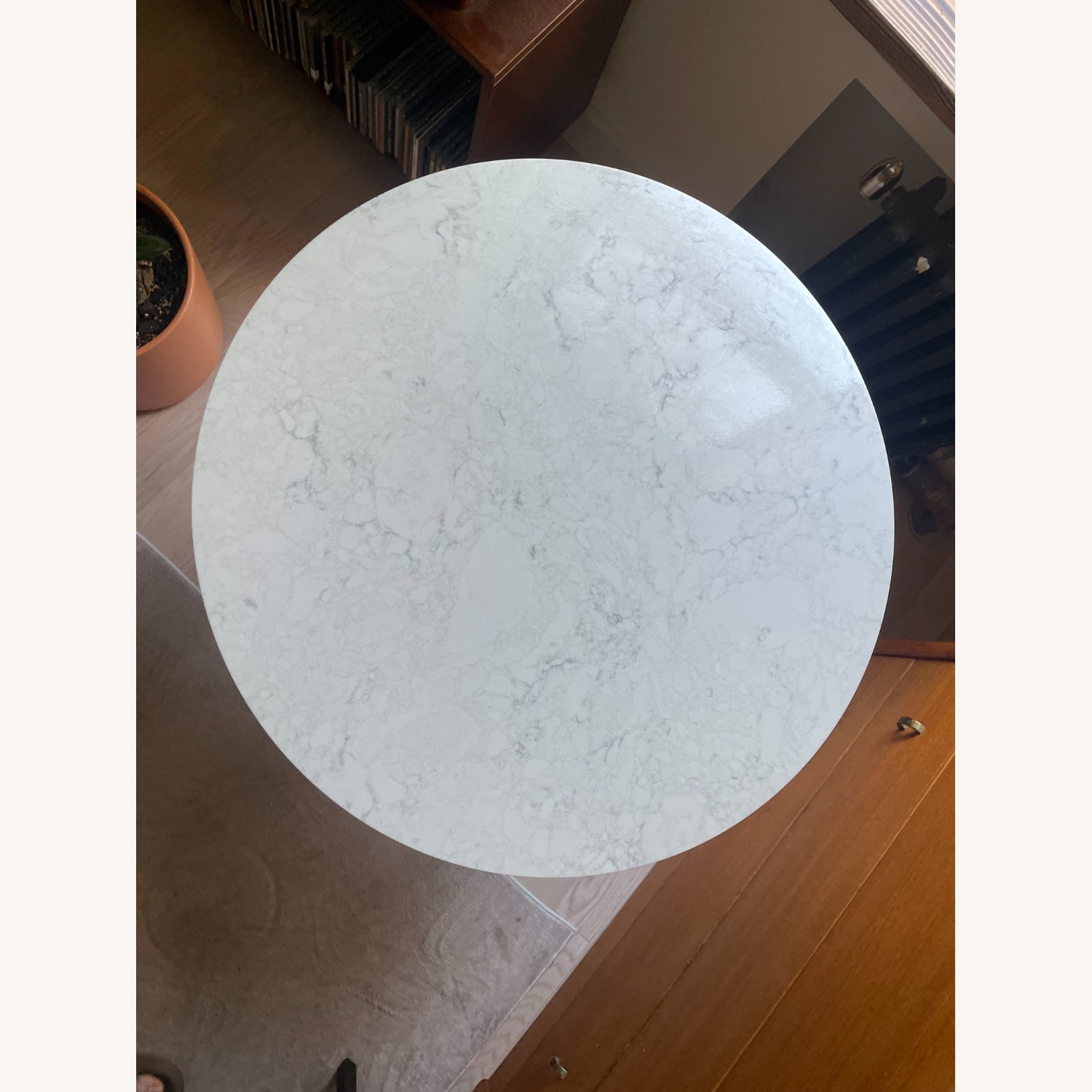 White Quartz Side Table - image-3