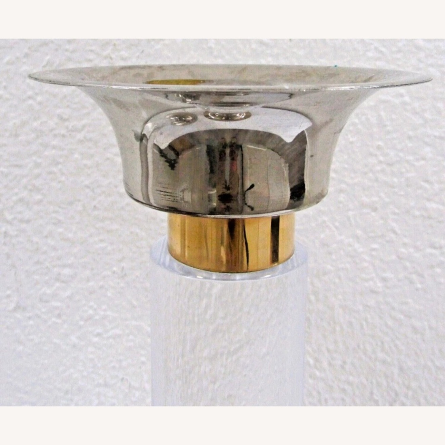 Pair of Lucite Column Candle Holders Karl Springer - image-8