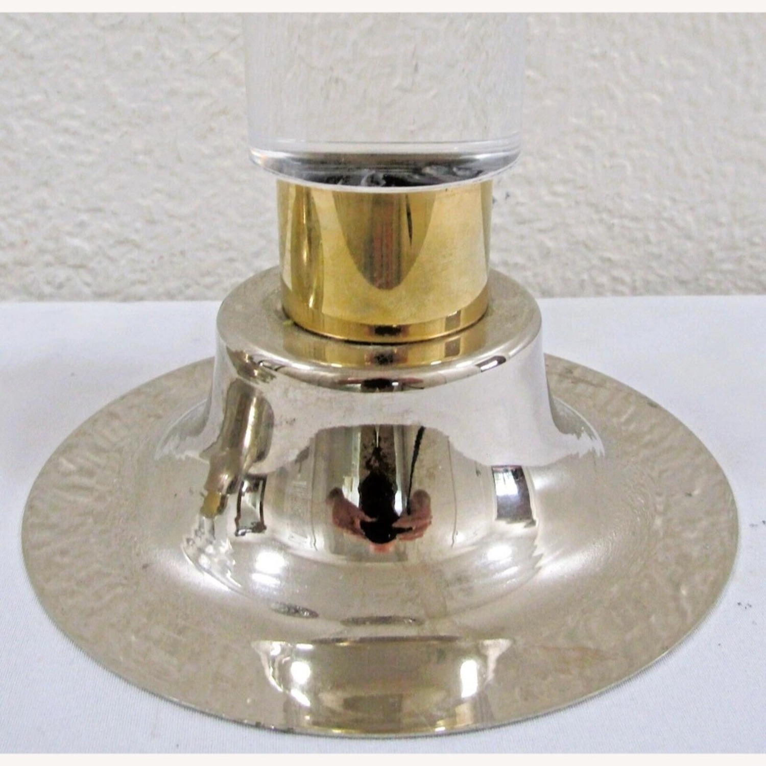 Pair of Lucite Column Candle Holders Karl Springer - image-7