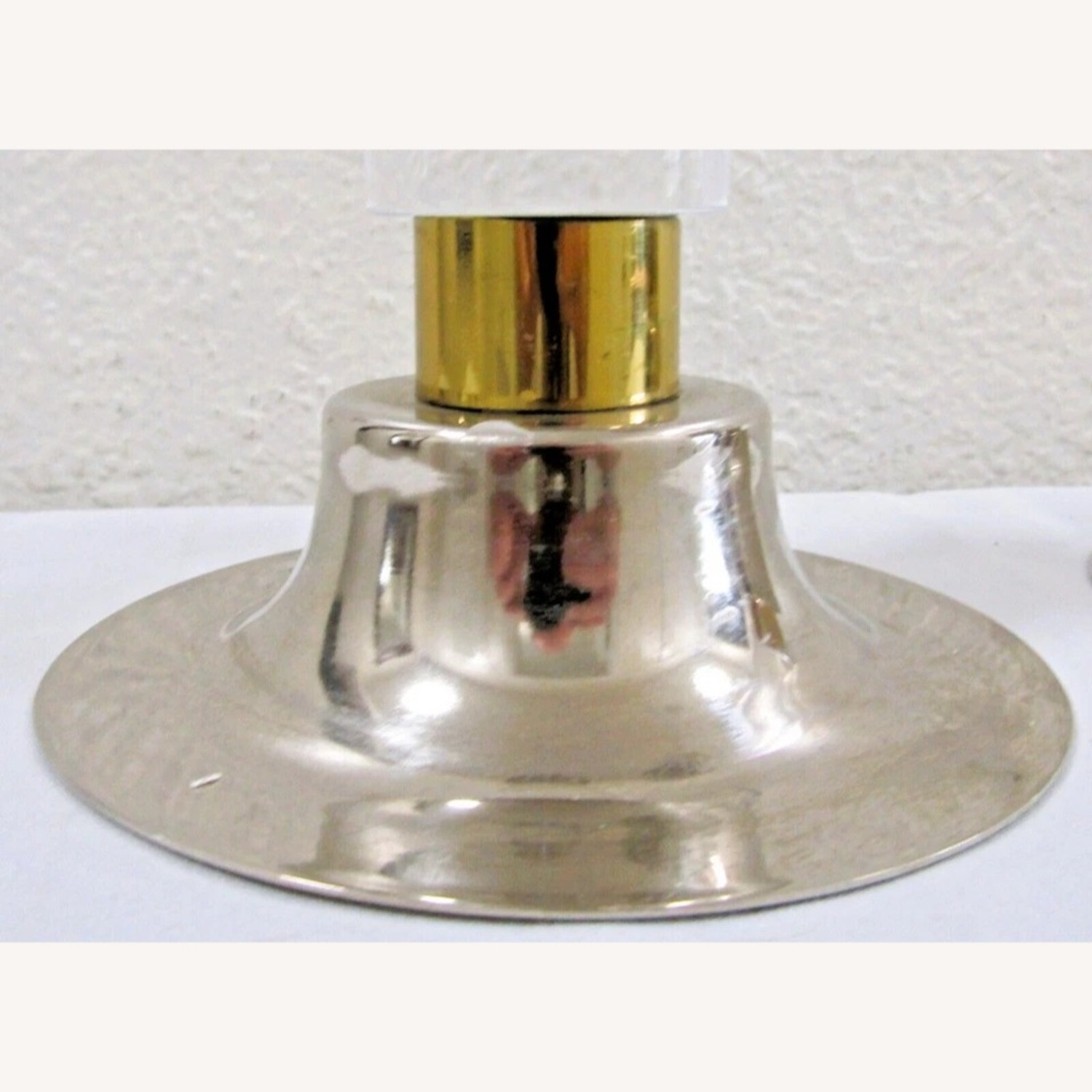 Pair of Lucite Column Candle Holders Karl Springer - image-5