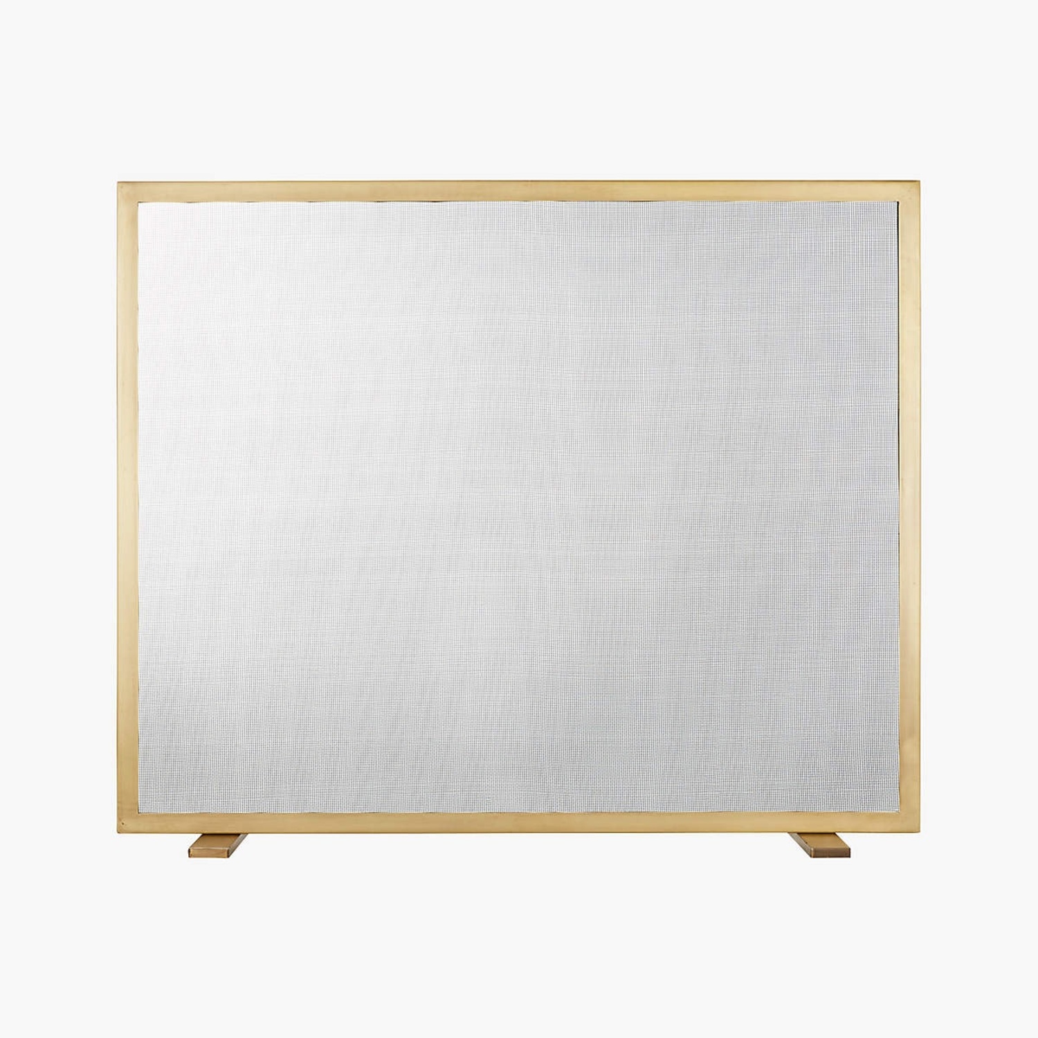 CB2 Antique Brass Fireplace Screen - image-4