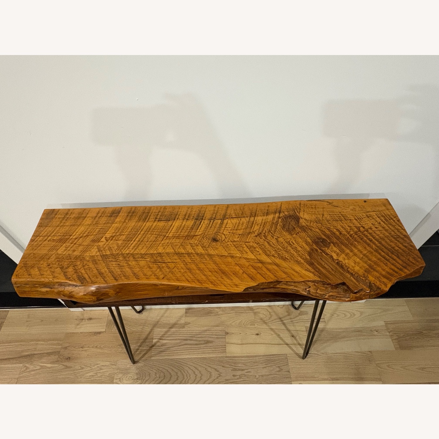 Custom Live Edge Wood Console Table / Wine Storage - image-4
