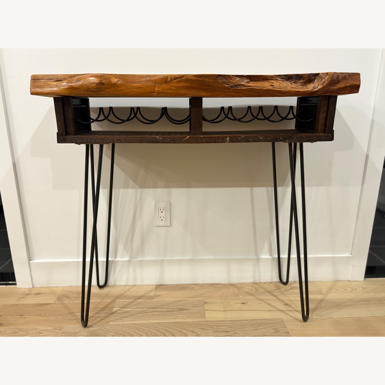 Custom Live Edge Wood Console Table / Wine Storage - image-1
