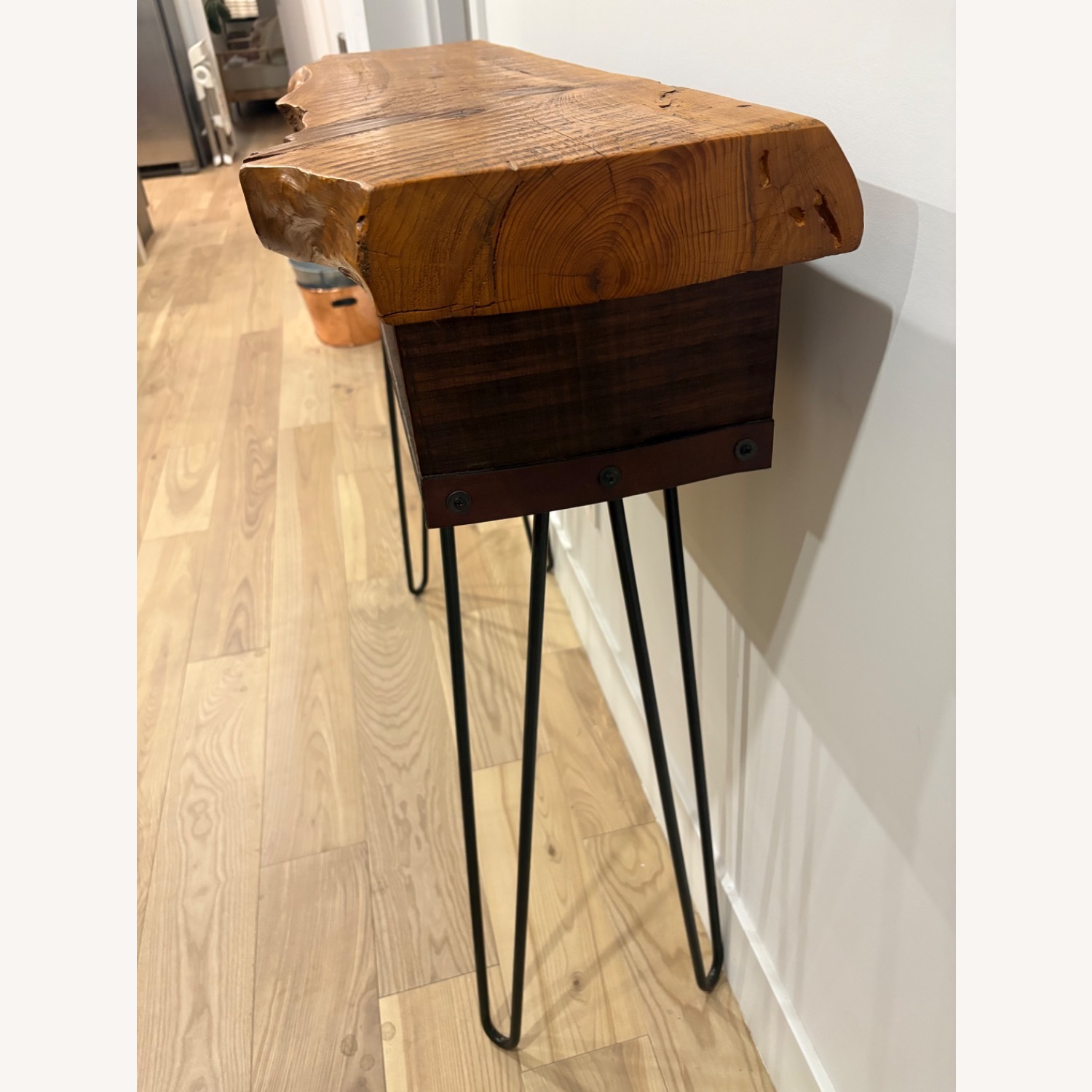 Custom Live Edge Wood Console Table / Wine Storage - image-7