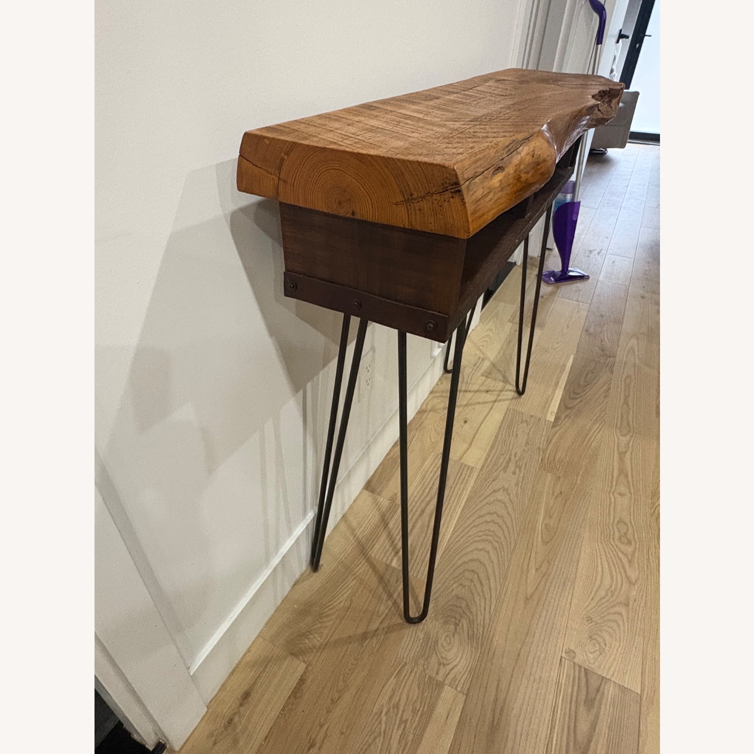 Custom Live Edge Wood Console Table / Wine Storage - image-3