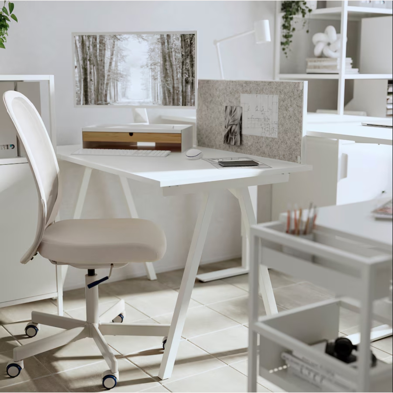 IKEA TROTTEN White Desk - image-2