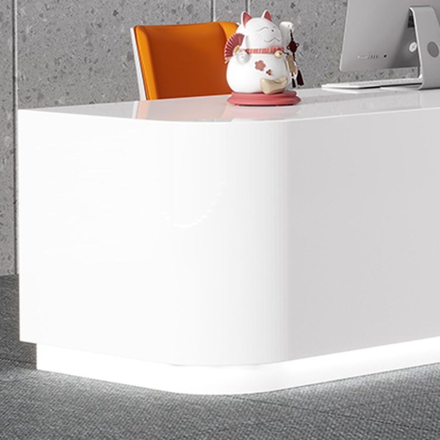 Seats 2 Reception Desk with Manufactured Wood Top - image-5
