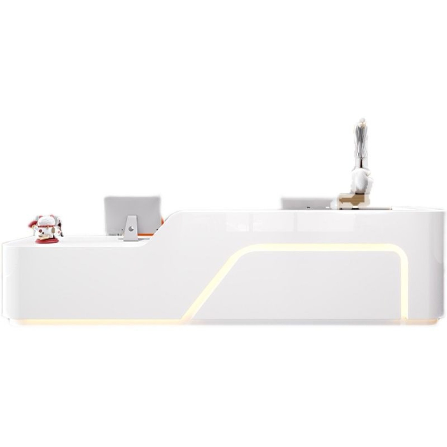 Seats 2 Reception Desk with Manufactured Wood Top - image-1