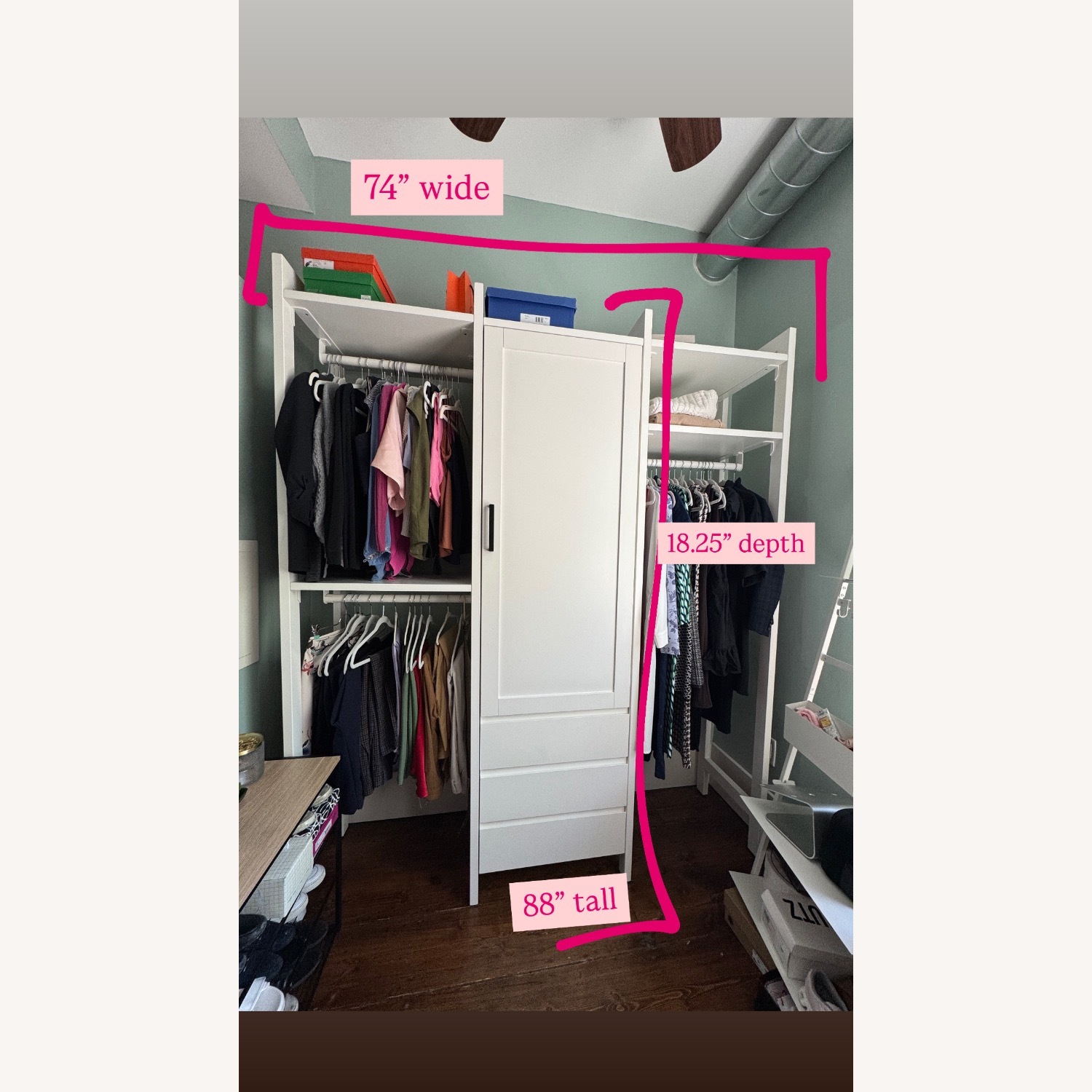 Pottery Barn Stand Alone Walk In Closet System - image-9