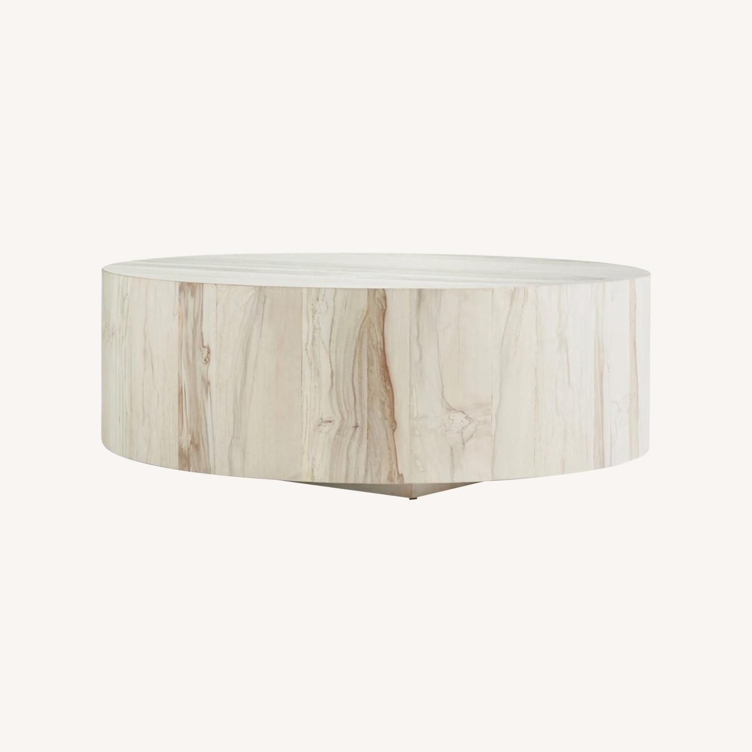 Anthropologie Swirled Drum Reclaimed Coffee Table - image-0